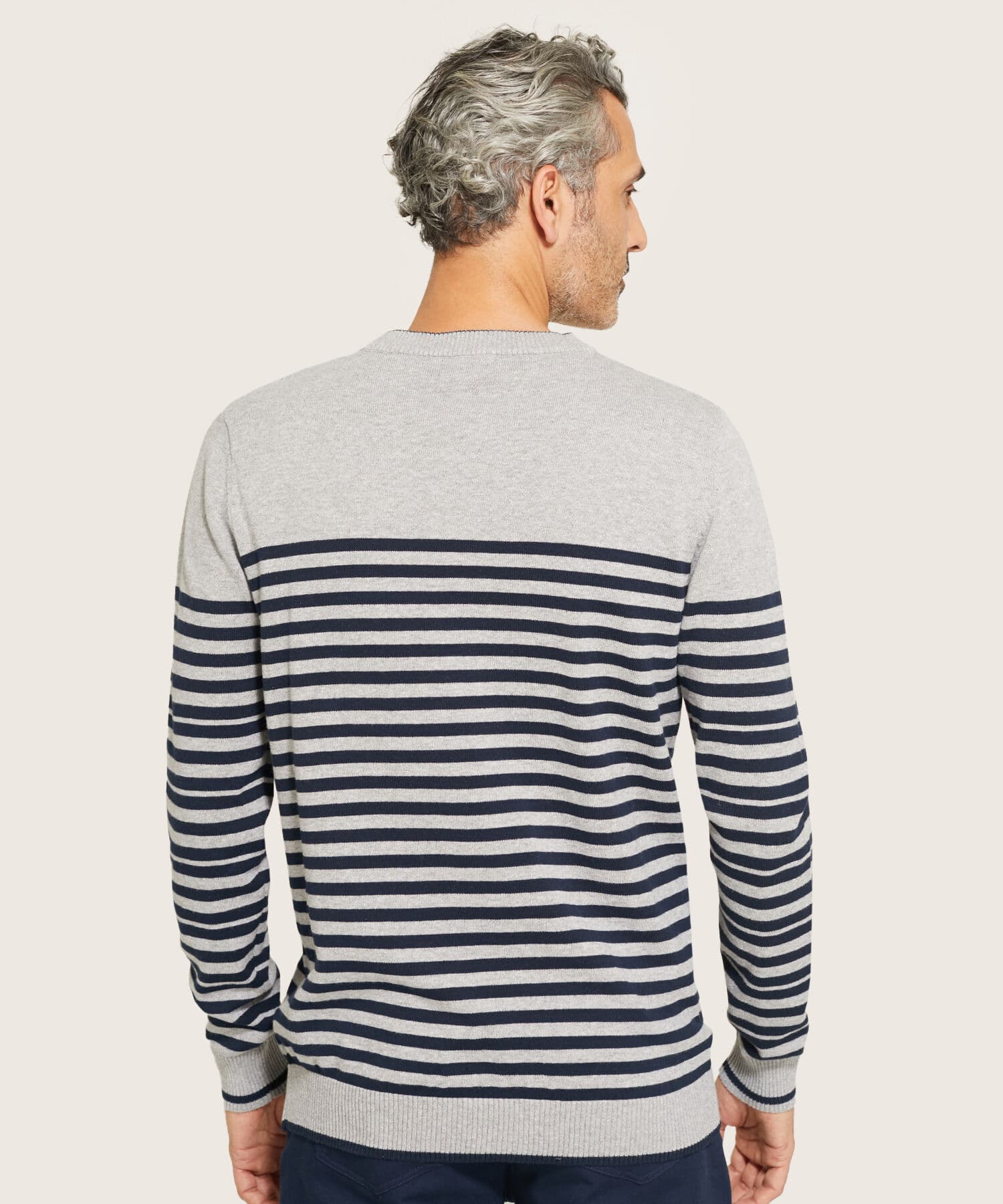 Buzo Bahía Clásico gris humo para hombre, vista 3