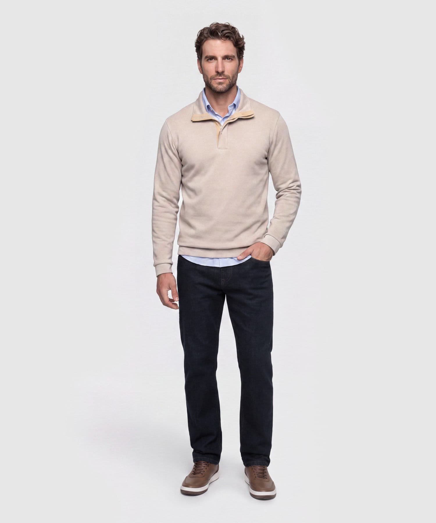 Jean Granada Relajado azul marino para hombre, vista 4