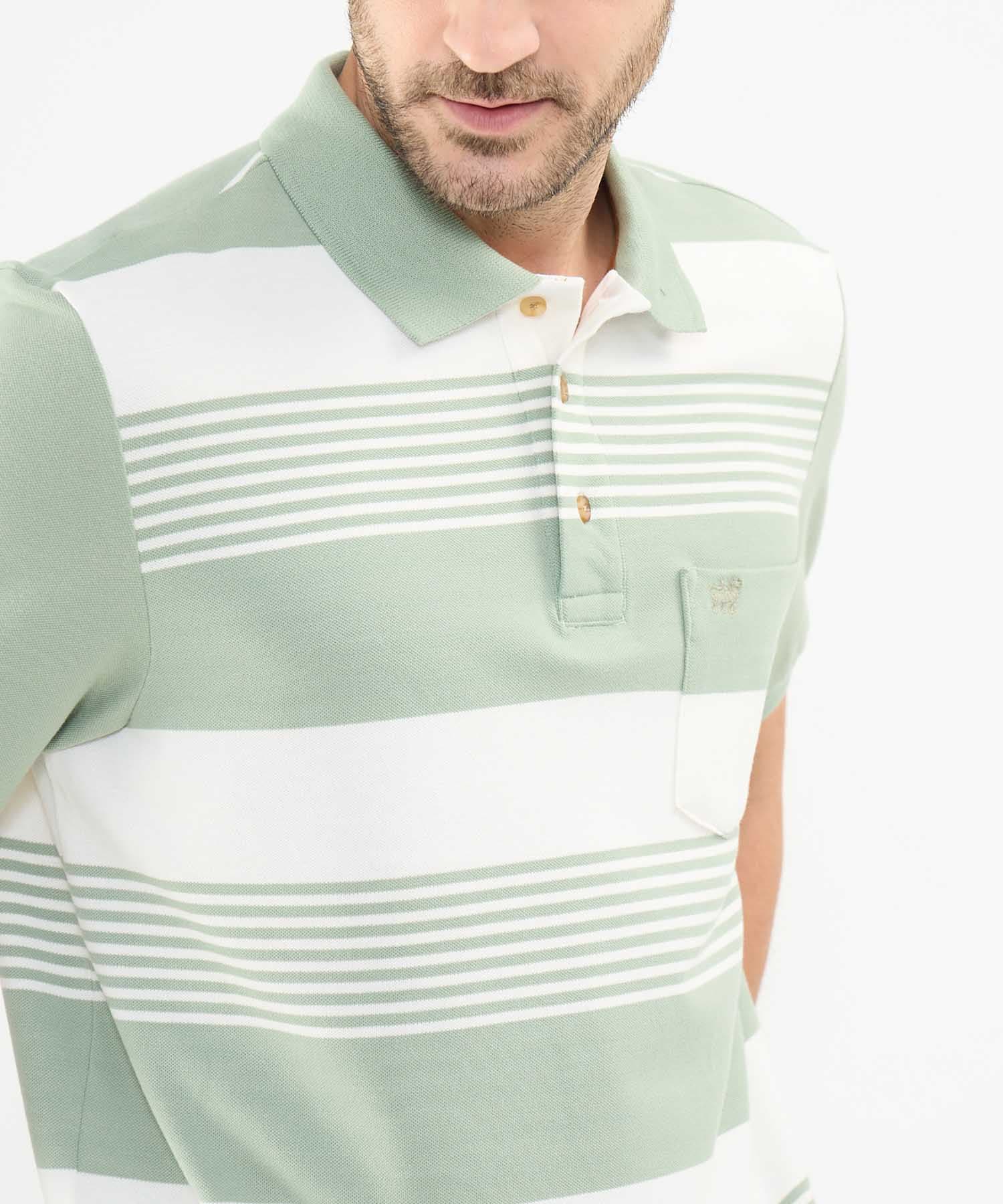 Polo Ámbar Minimalista verde oliva para hombre, vista 3