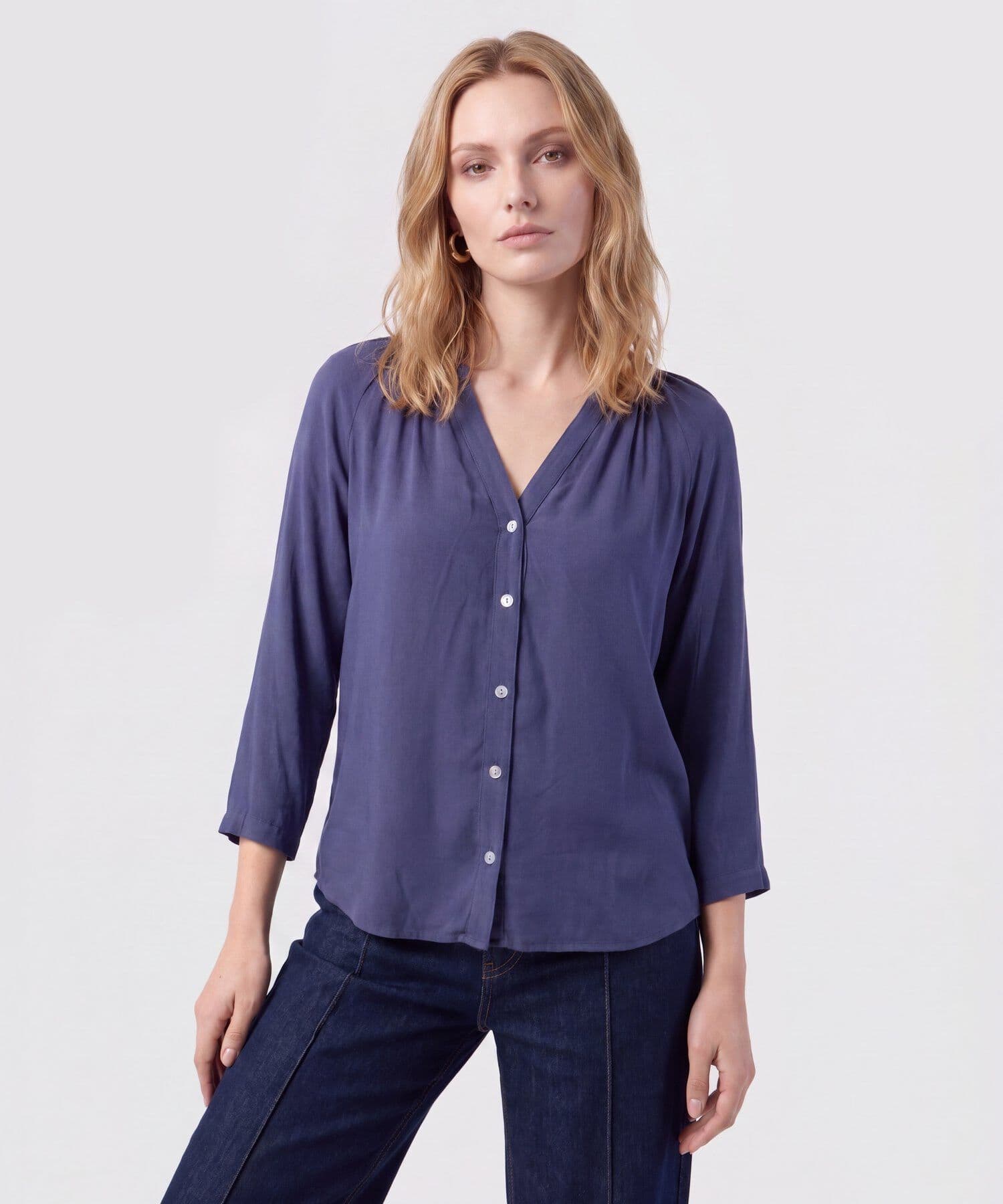 Blusa Violeta de Día azul marino para mujer, vista principal