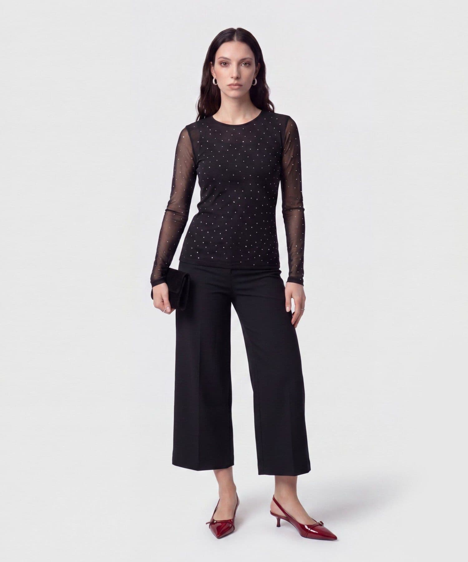 Camiseta Lumbre Sastre negro para mujer, vista 2