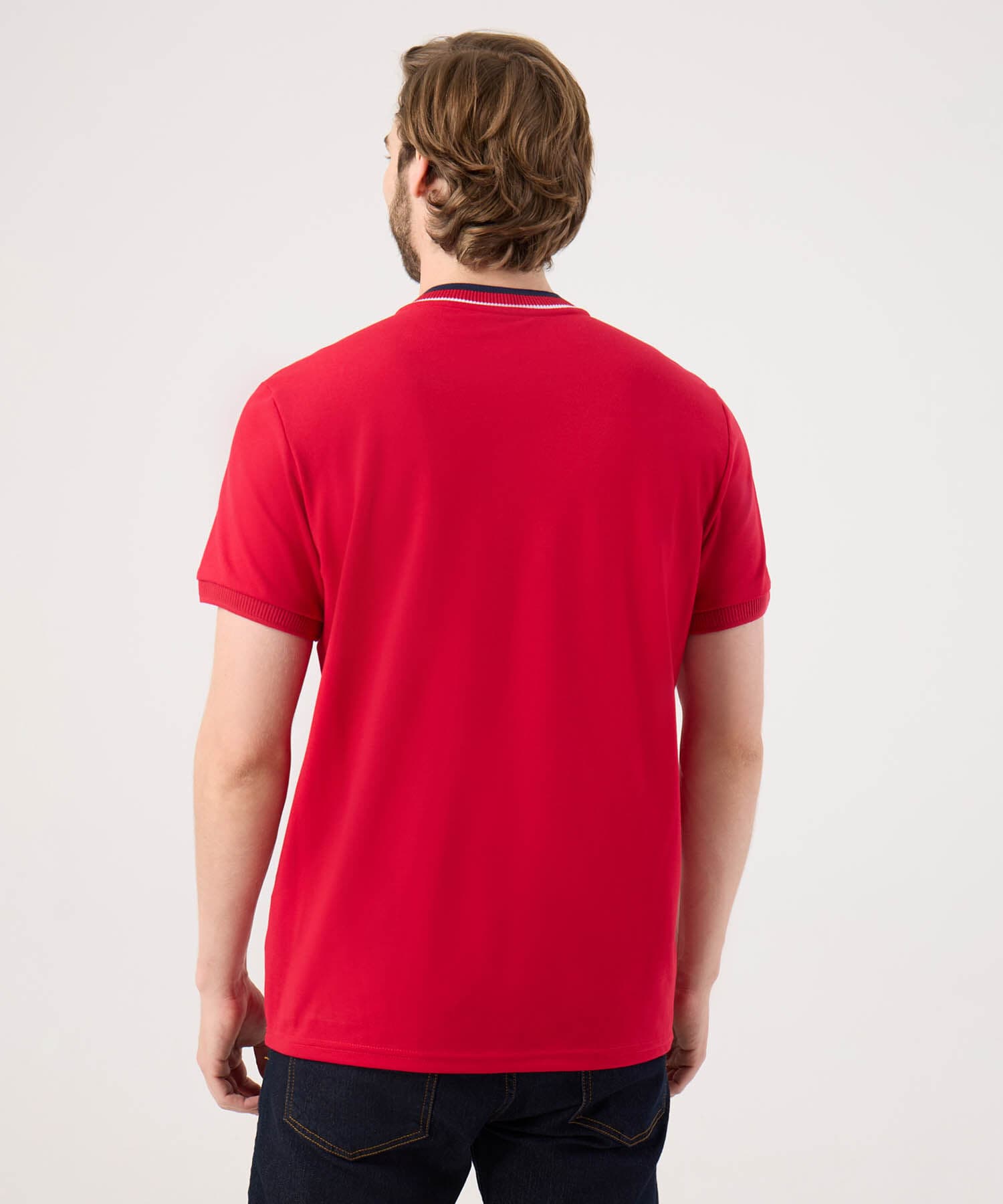 Polo Amalia Ligero rojo granada para hombre, vista 4