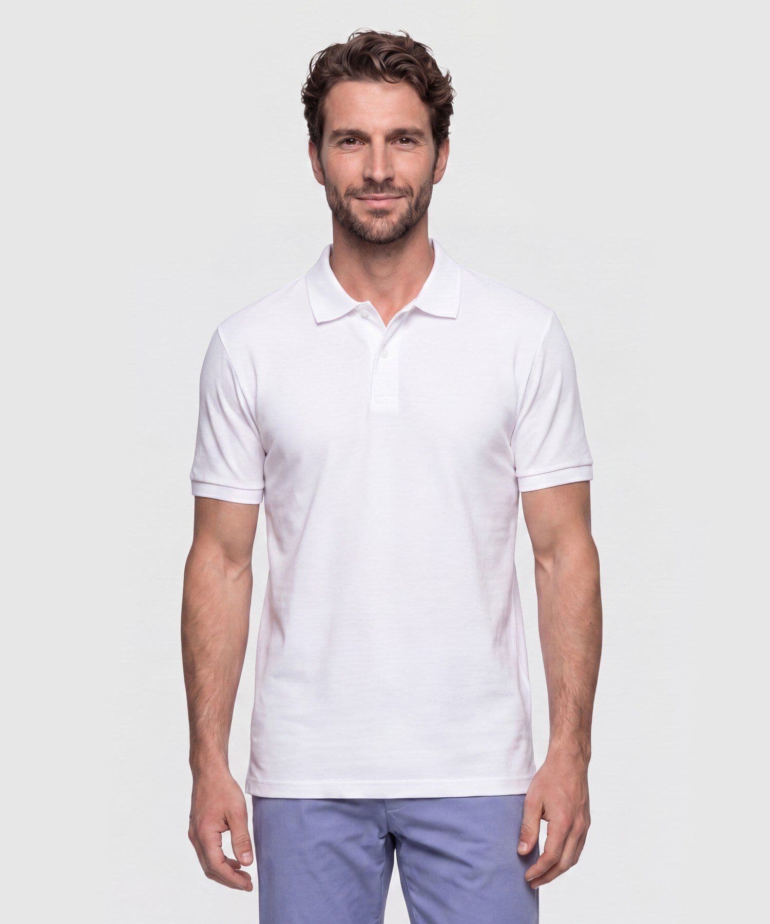 Polo Palma Natural blanco para hombre, vista principal