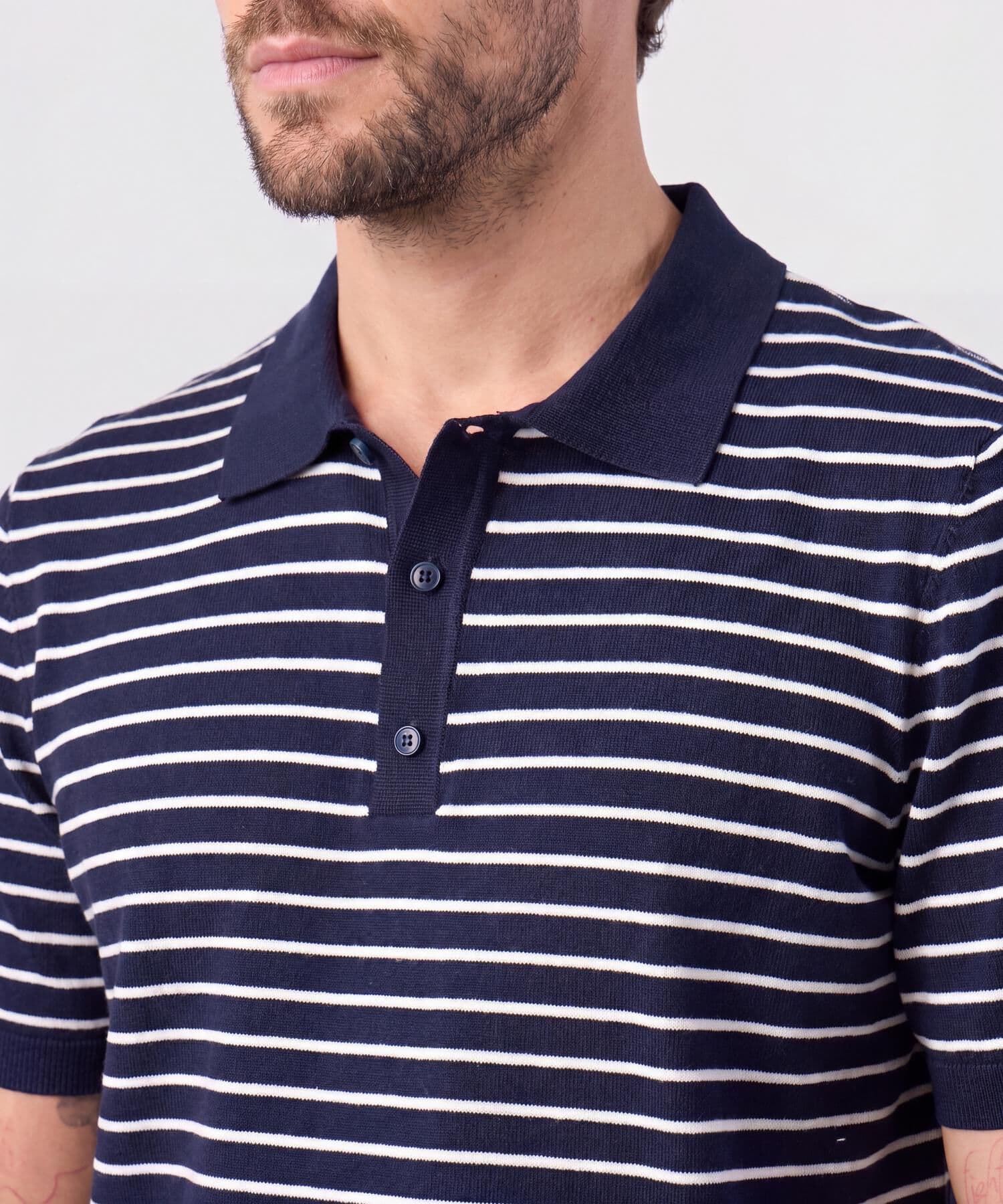 Polo Cauce Natural azul marino para hombre, vista 3