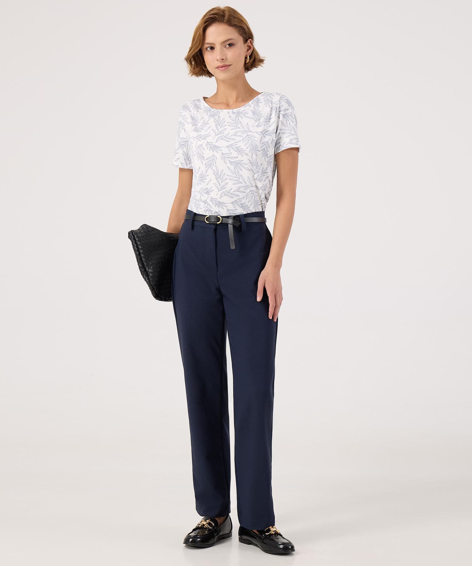 Pantalón Horizonte Fluido azul marino para mujer, vista 2