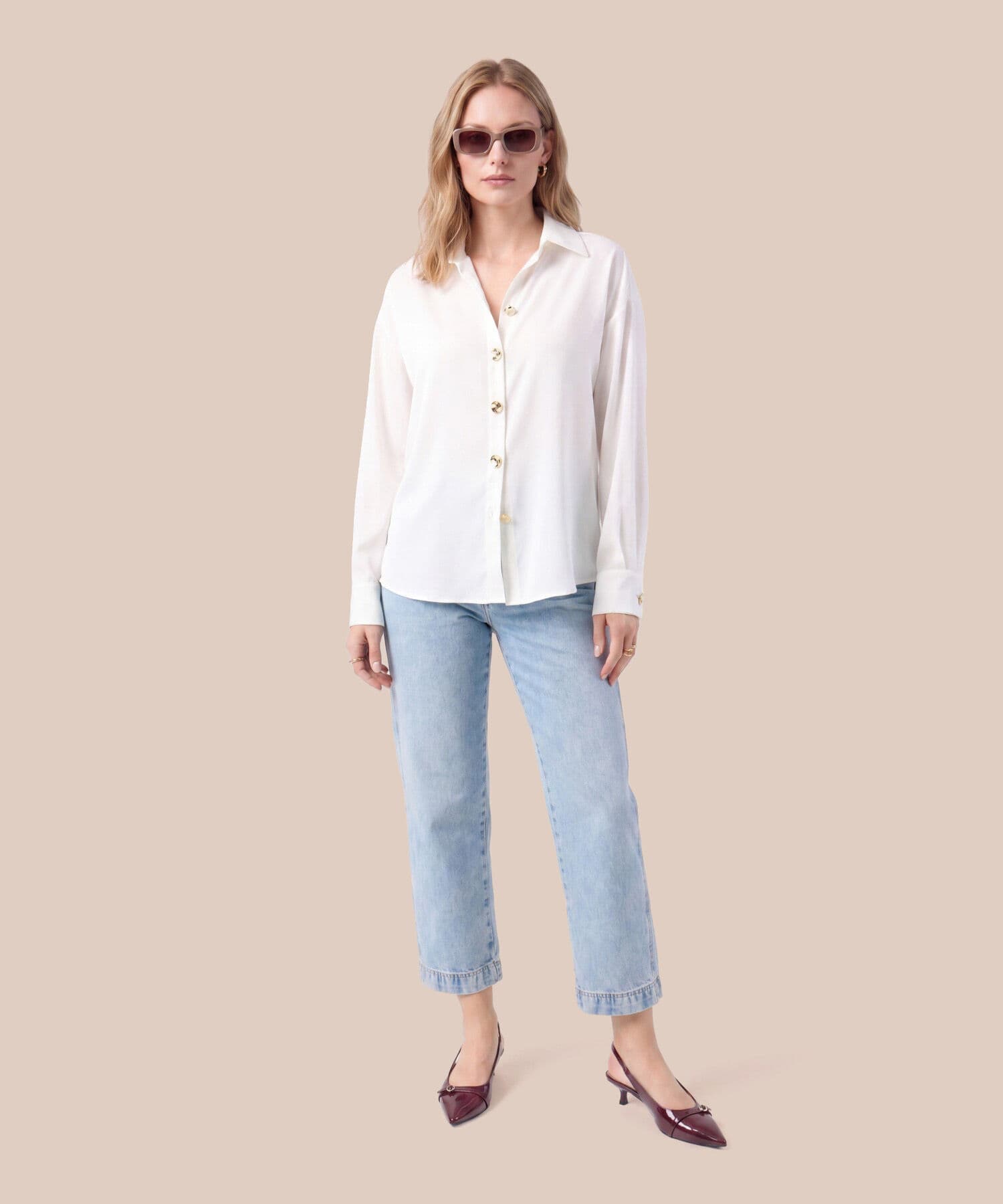 Camisa Cauce de Noche blanco para mujer, vista 2