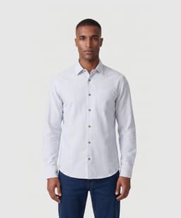 Camisa Carmín Texturizado azul marino para hombre, vista principal