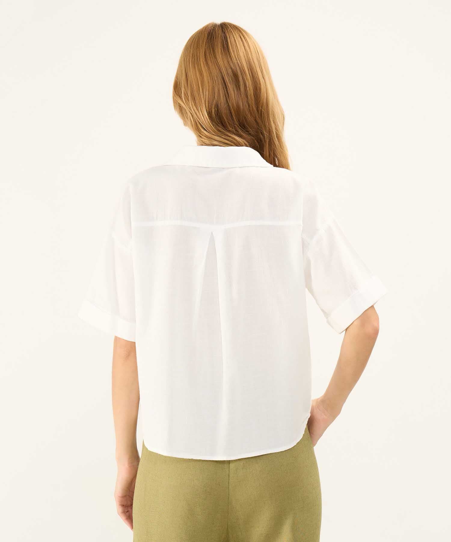 Camisa Brisa Minimalista blanco para mujer, vista 4