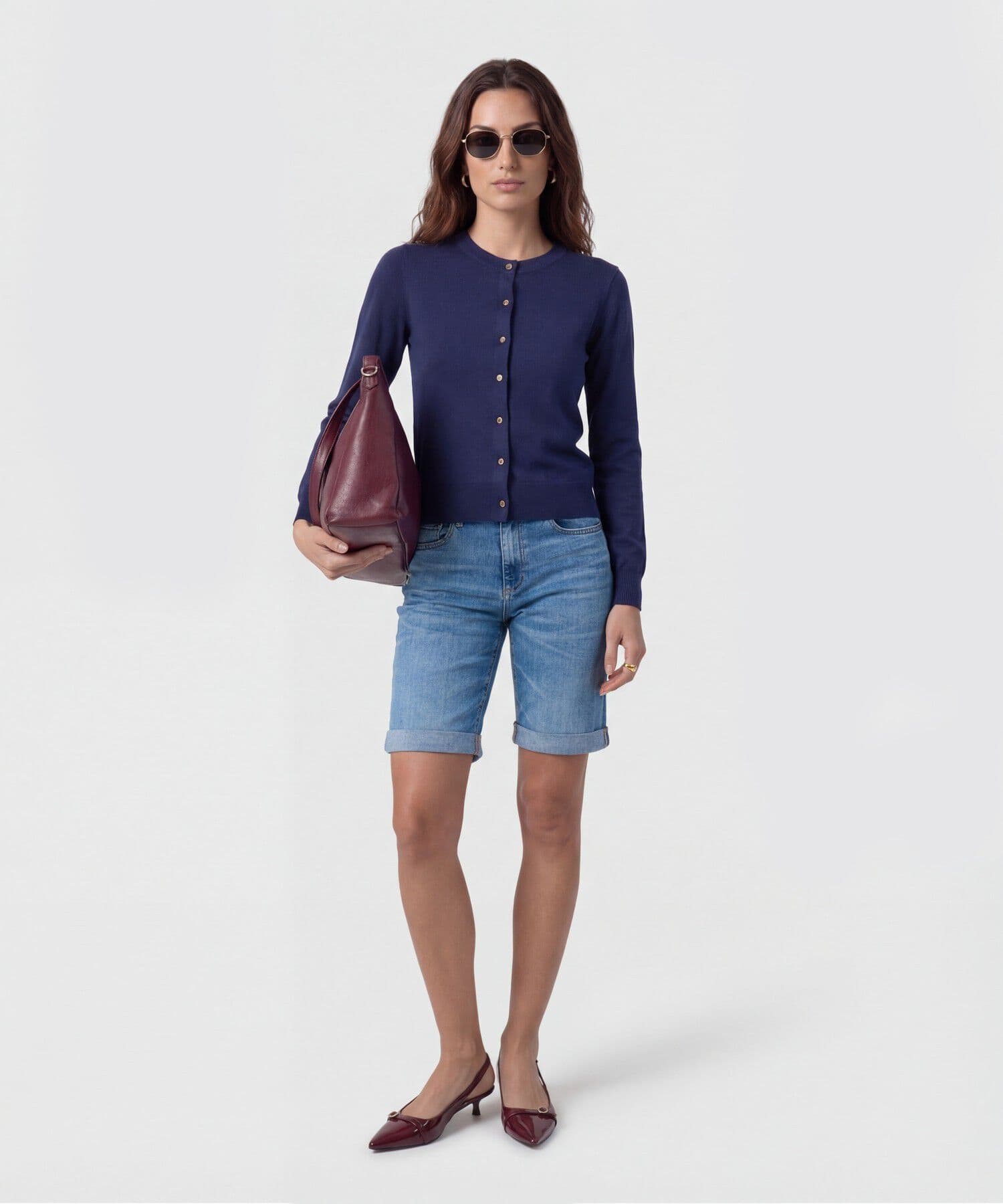 Bermuda Isadora Contemporáneo azul marino para mujer, vista 2
