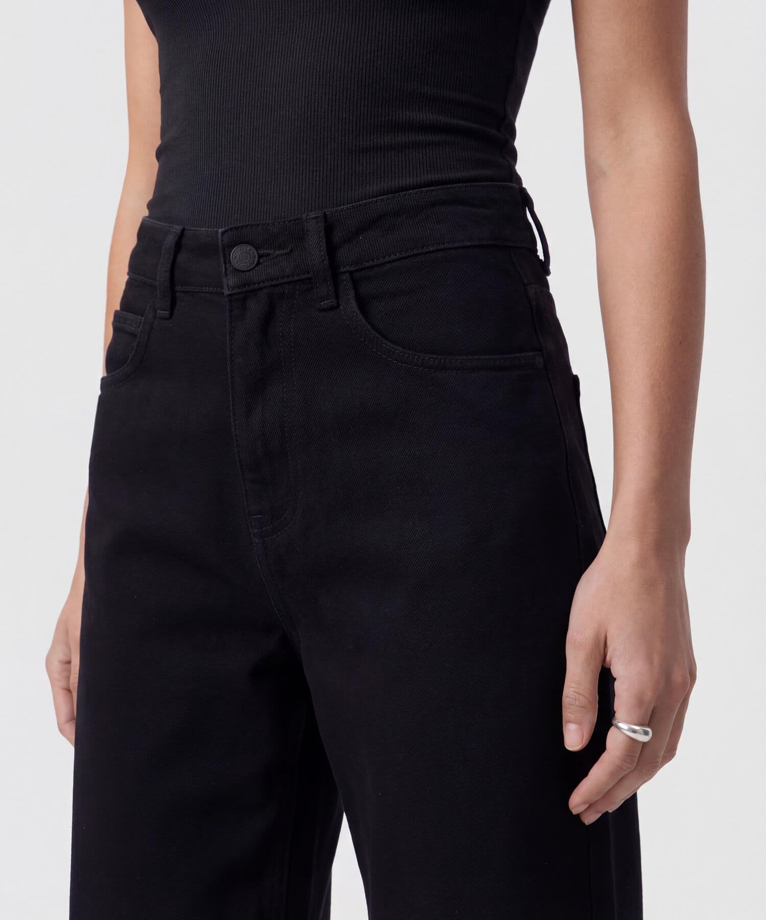 Jean Violeta Minimalista negro para mujer, vista 3