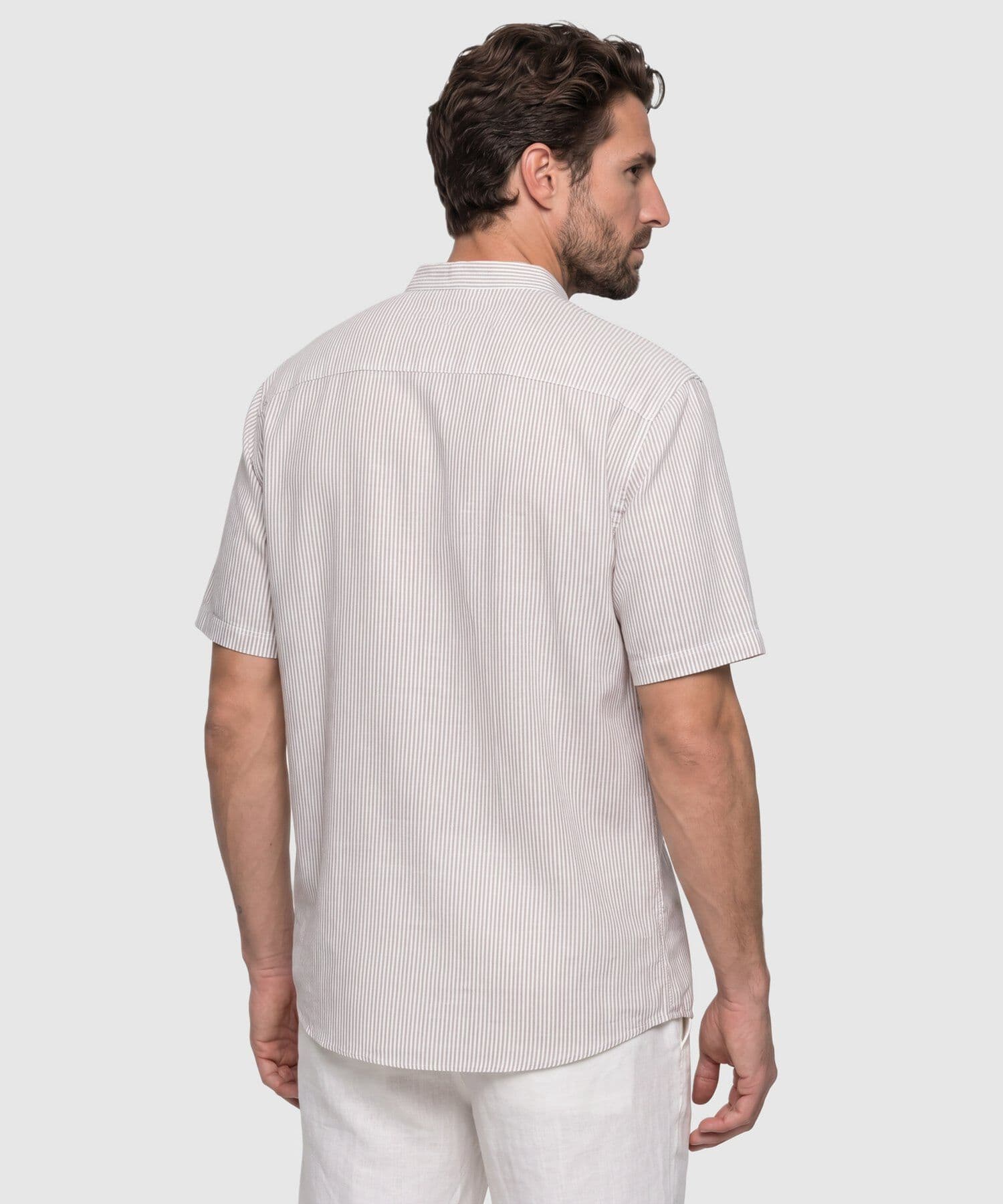 Camisa Cauce Fluido café para hombre, vista 4