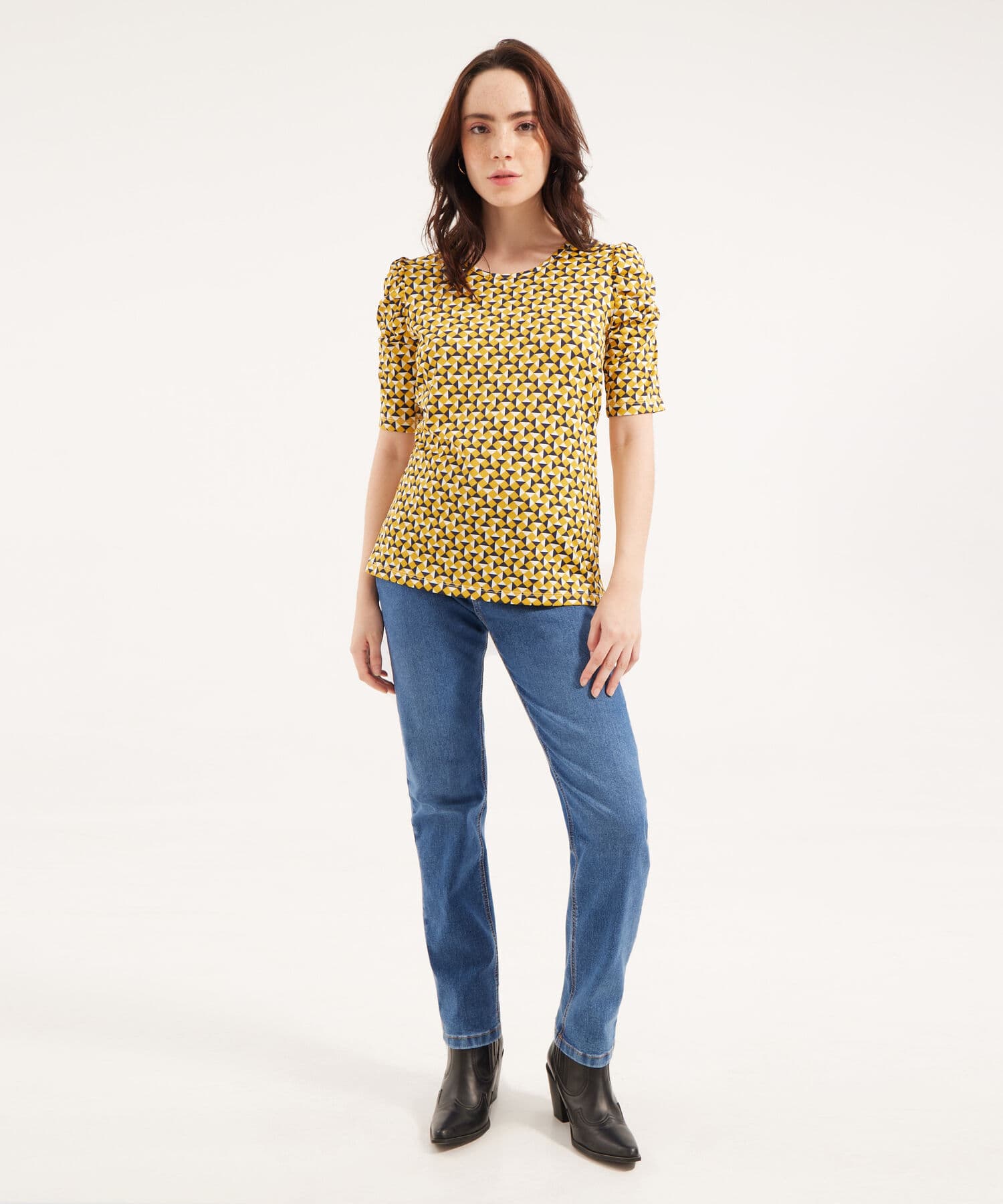 Camiseta Sabana Minimalista marfil para mujer, vista 4