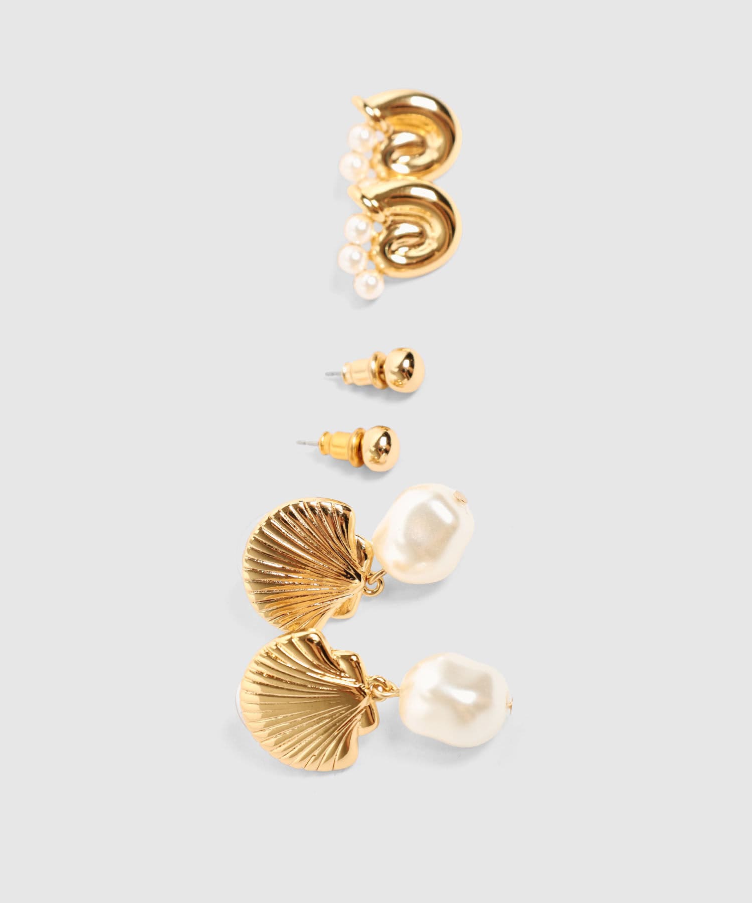 Aretes Guayacán Edición Índigo dorado para mujer, vista 2