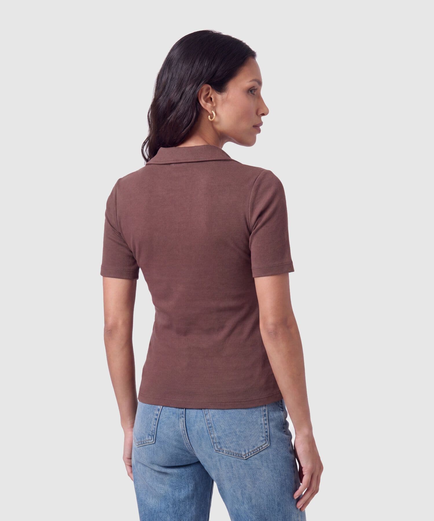 Polo Celeste de Día café para mujer, vista 4