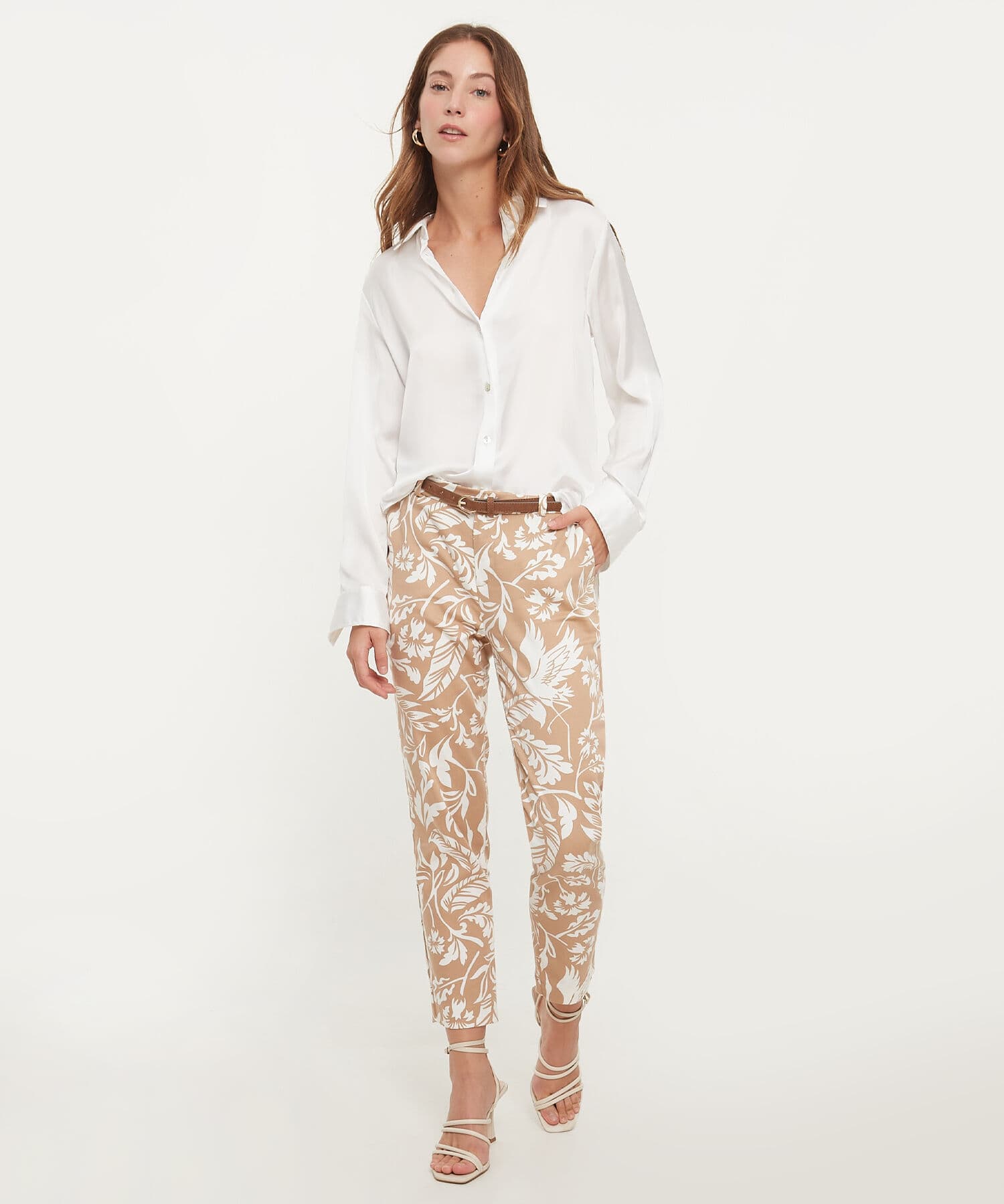Pantalón Salina Texturizado arena para mujer, vista 2