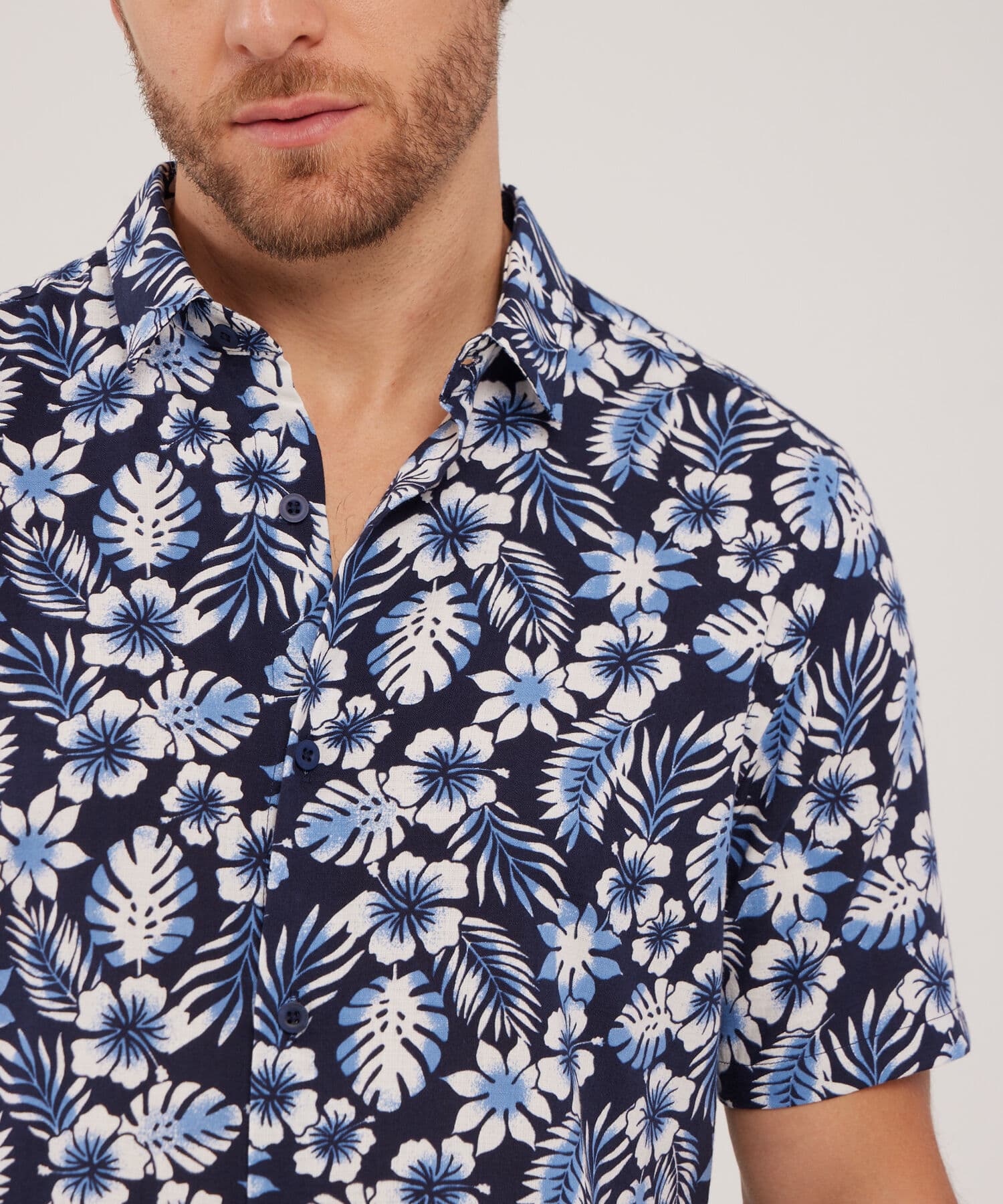 Camisa Solana Fluido azul marino para hombre, vista 2