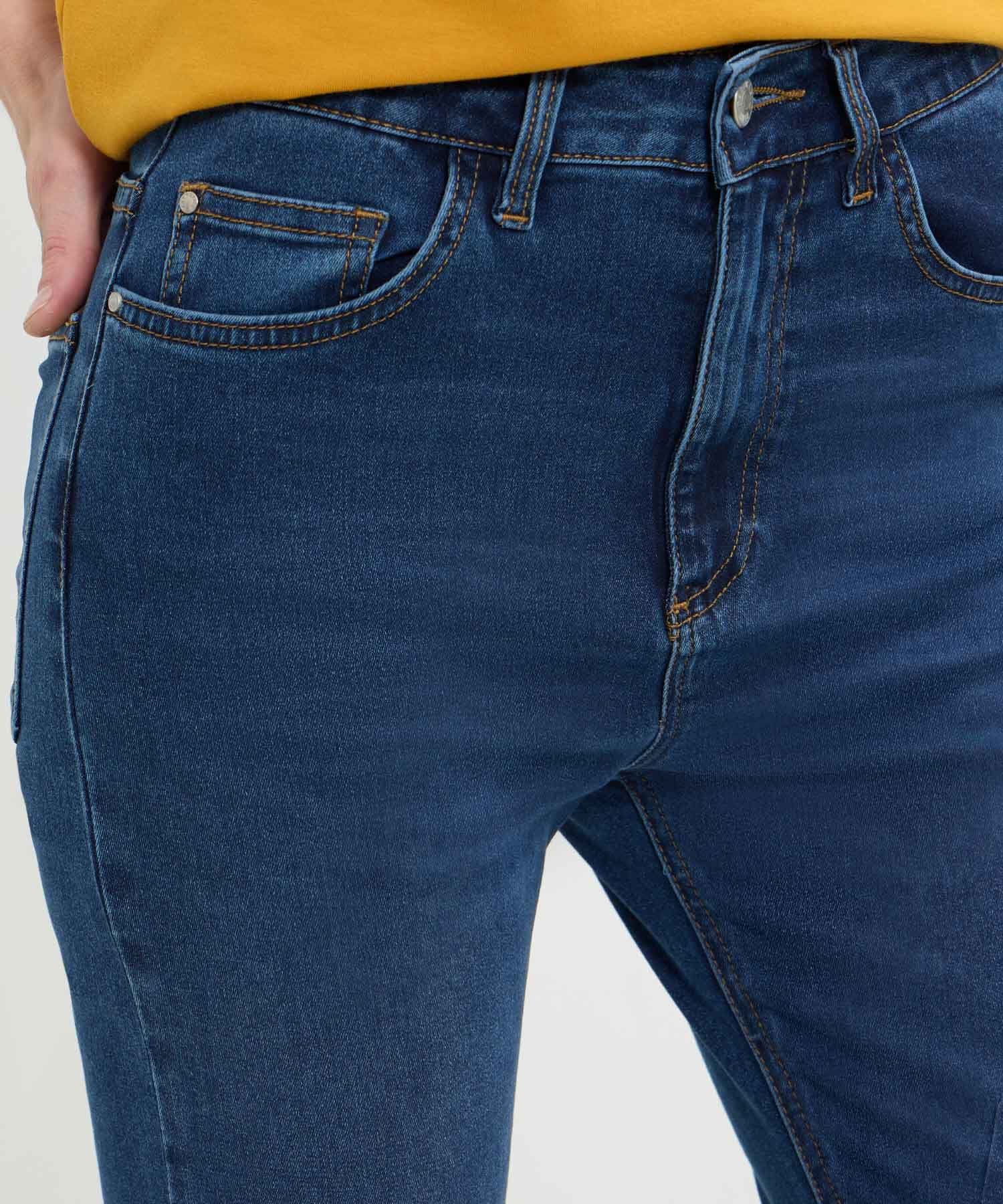 Jean Calima Edición Lino azul marino para mujer, vista 3
