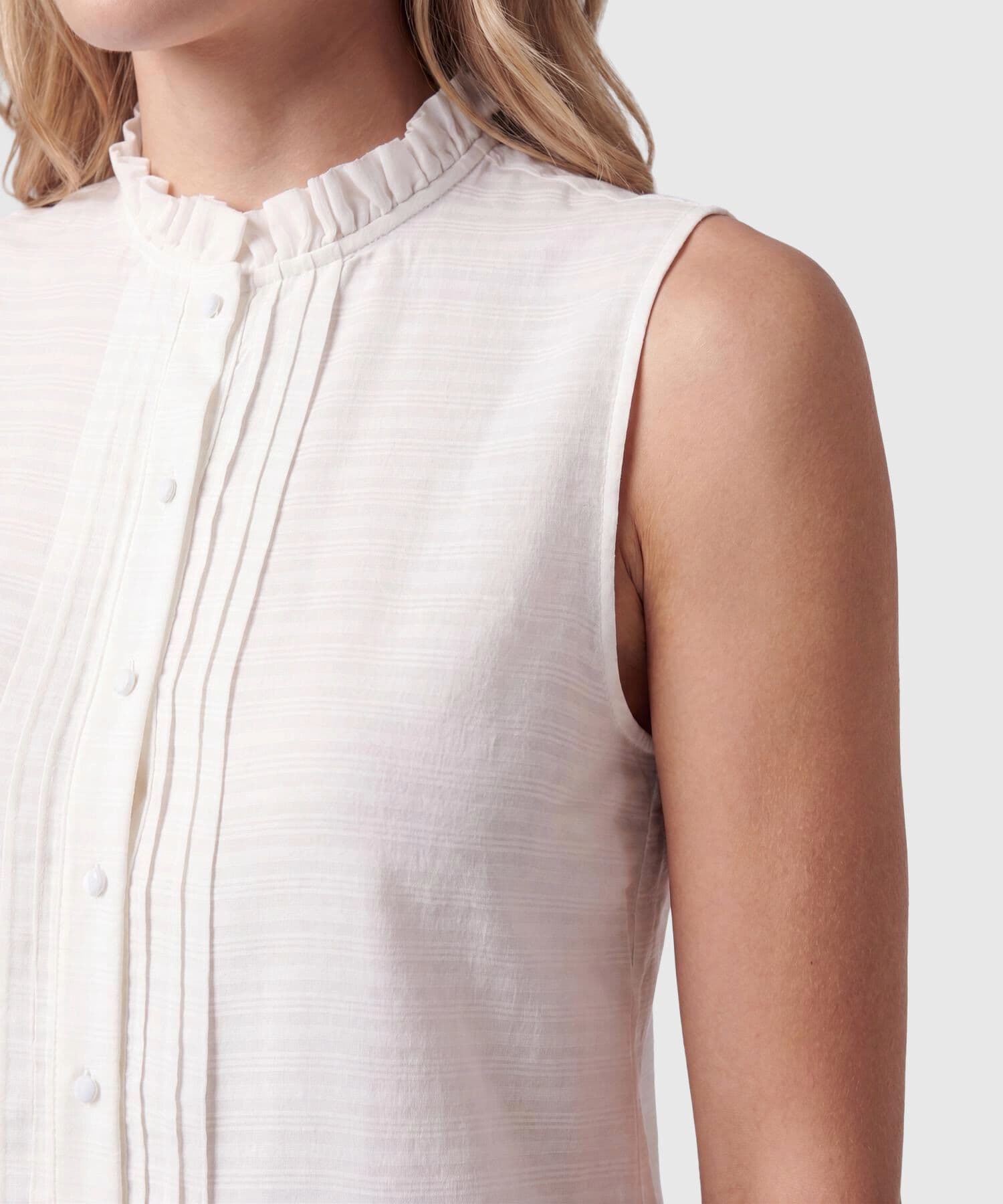 Blusa Laguna Urbano blanco para mujer, vista 3