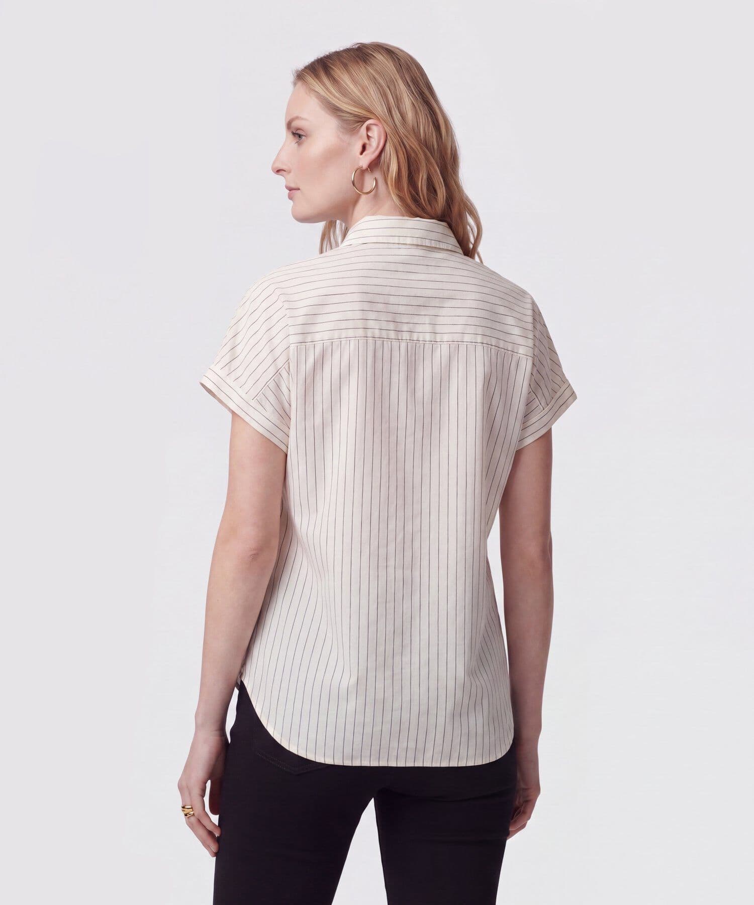 Camisa Violeta Relajado blanco para mujer, vista 4