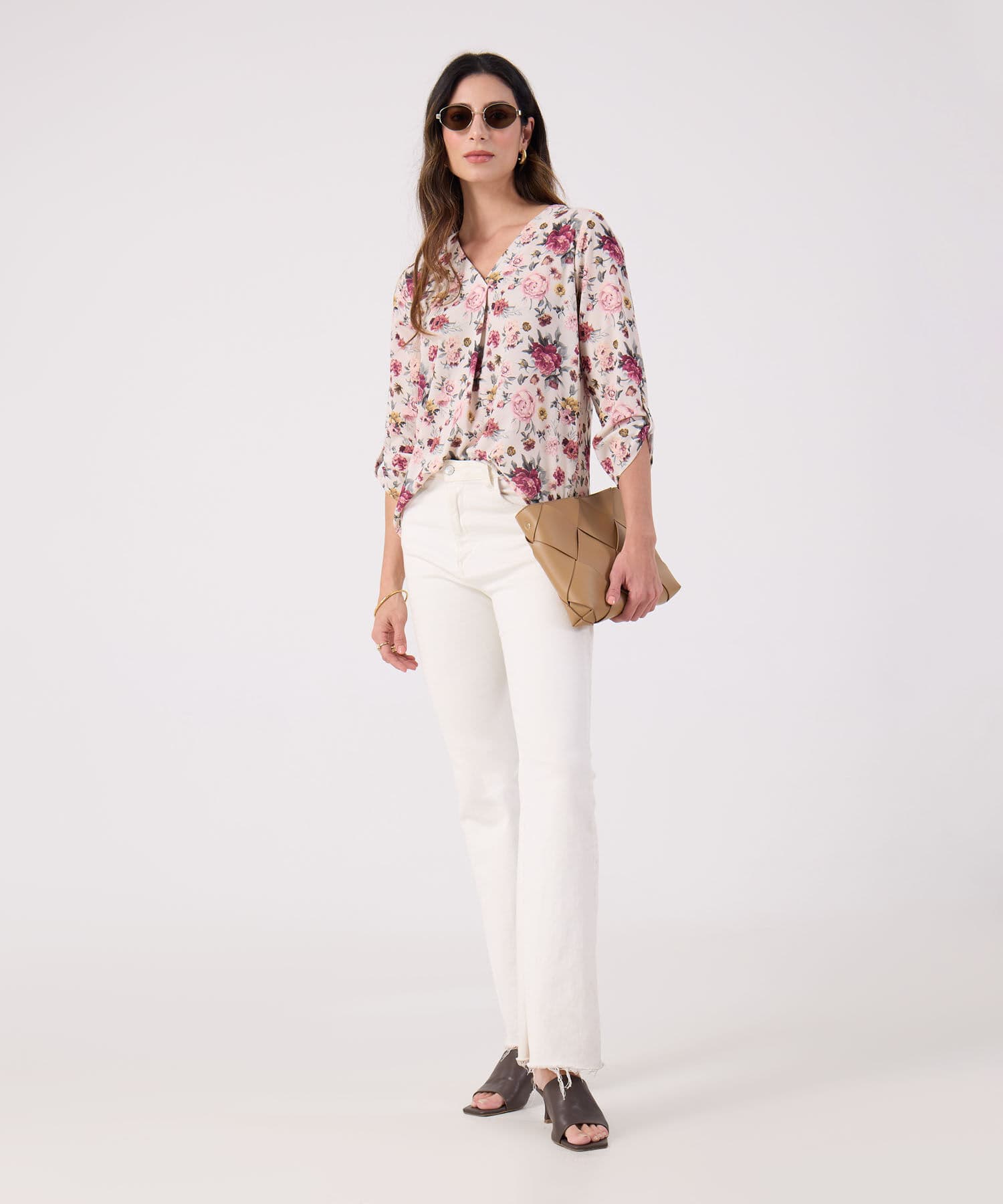 Blusa Cedro Esencial blanco para mujer, vista 2