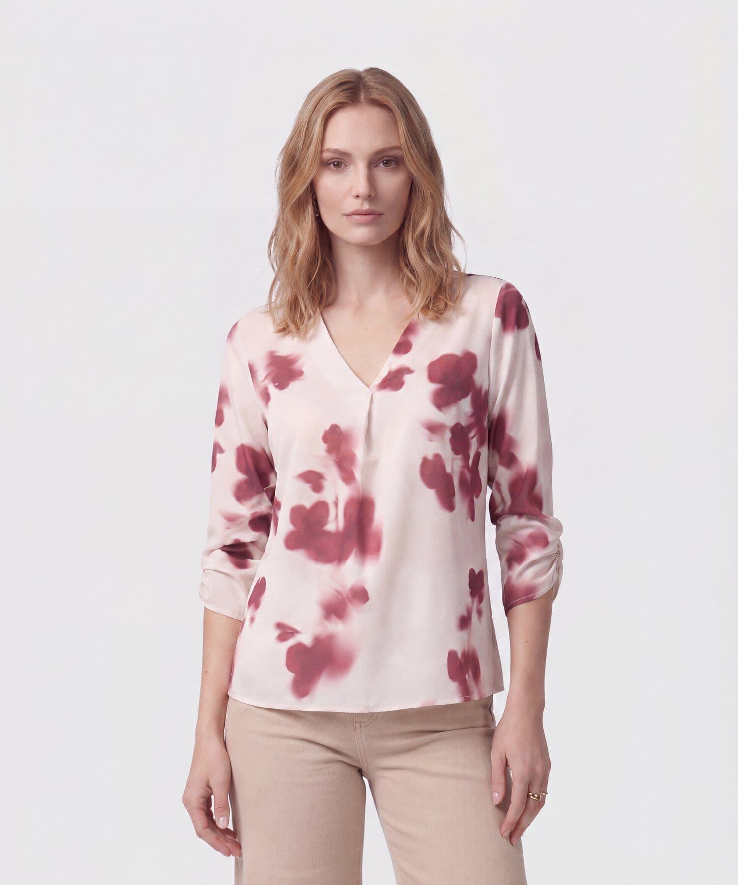 Blusa Flora Clásico marfil para mujer, vista principal