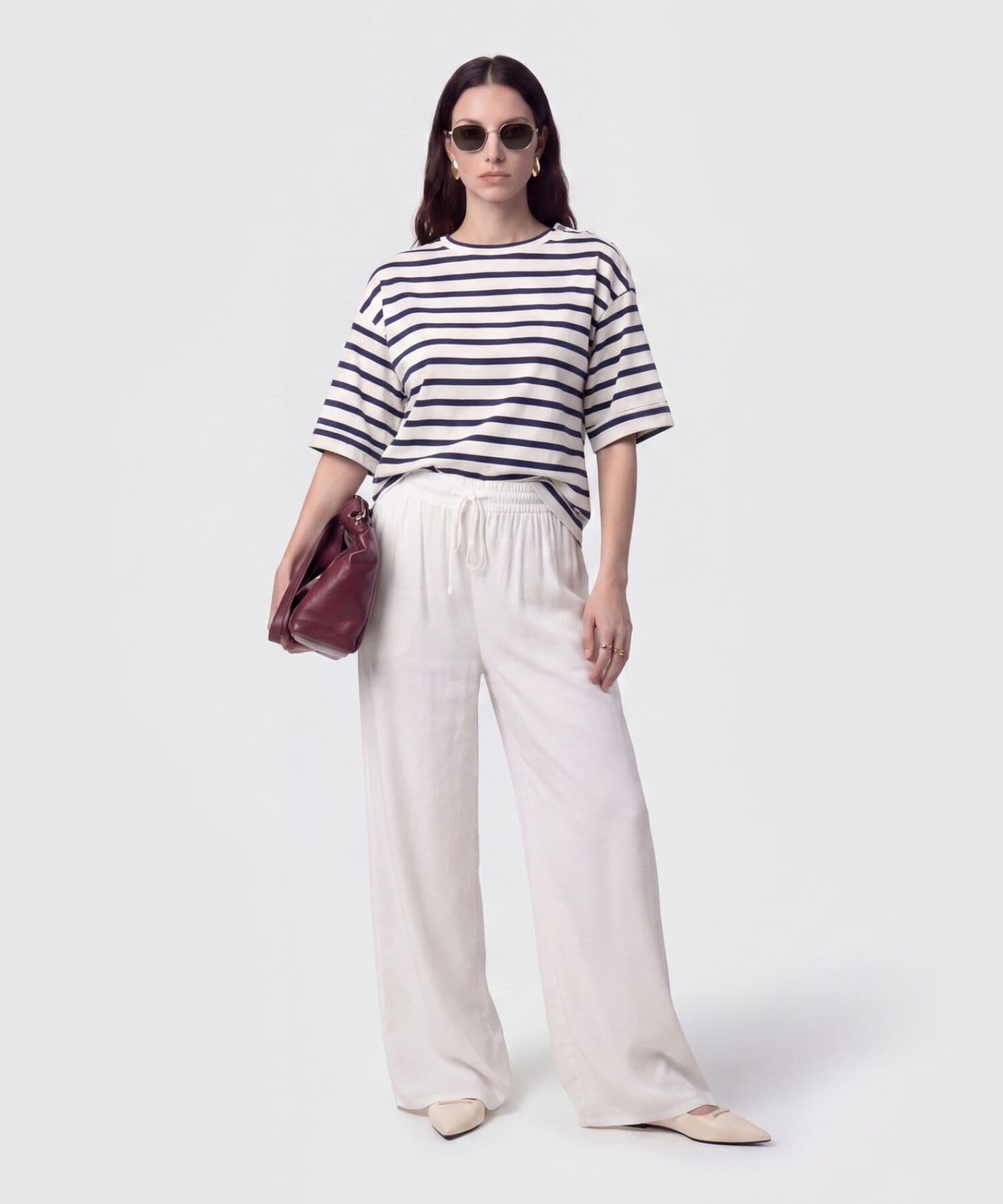 Pantalón Andina Suave blanco para mujer, vista 2