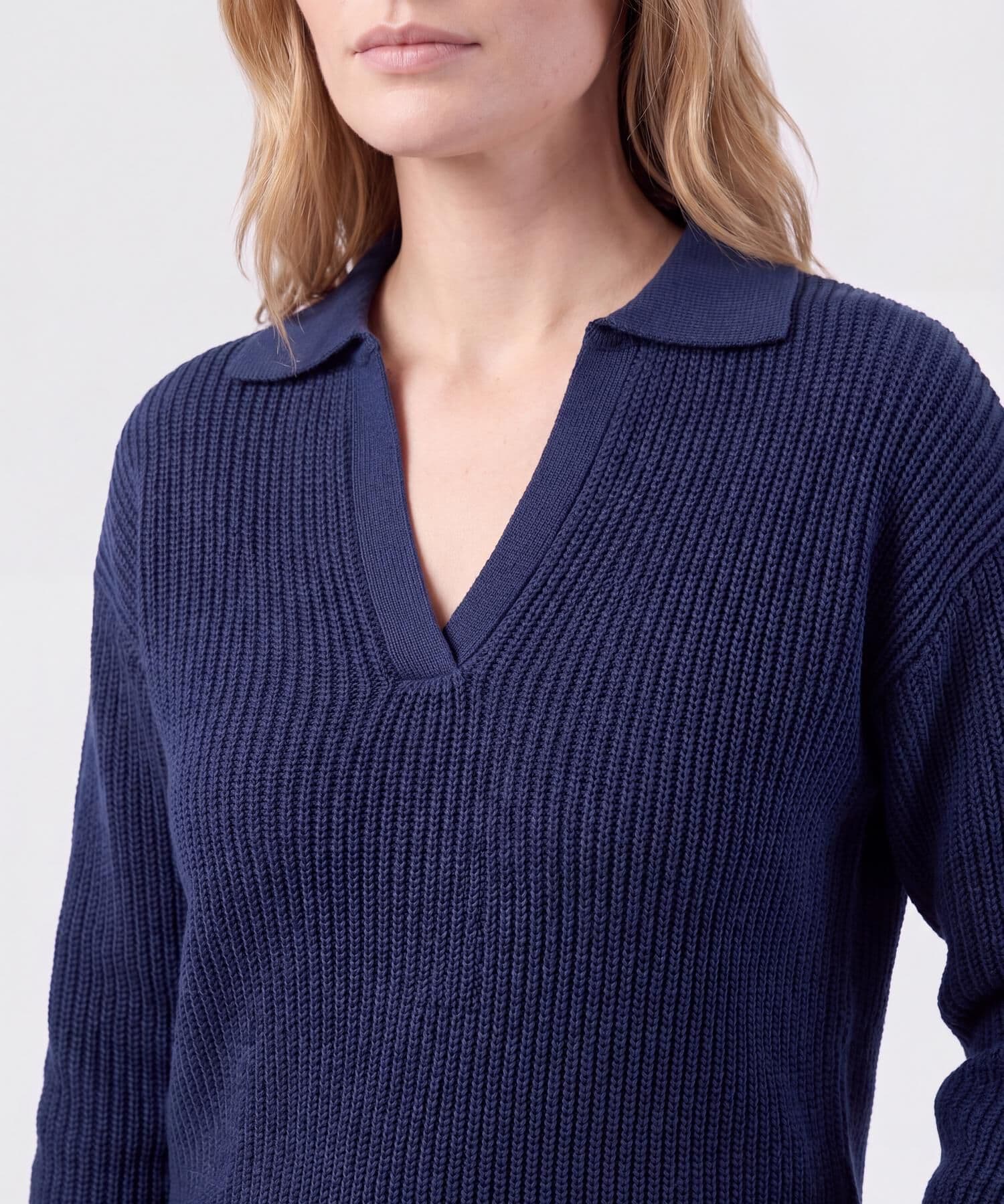 Polo Elisa Esencial azul marino para mujer, vista 3