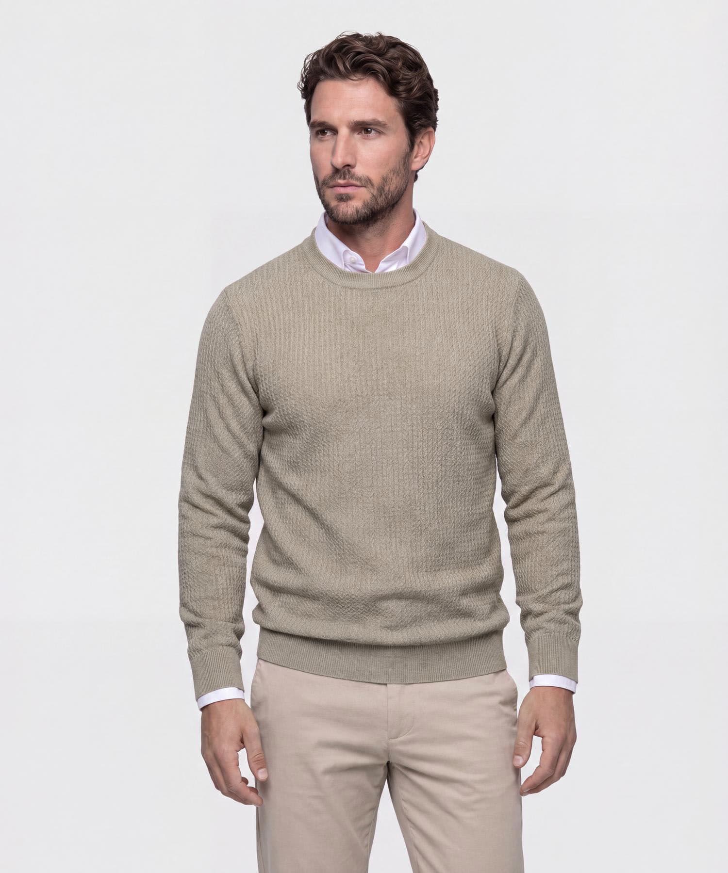 Buzo Horizonte Natural café para hombre, vista 3