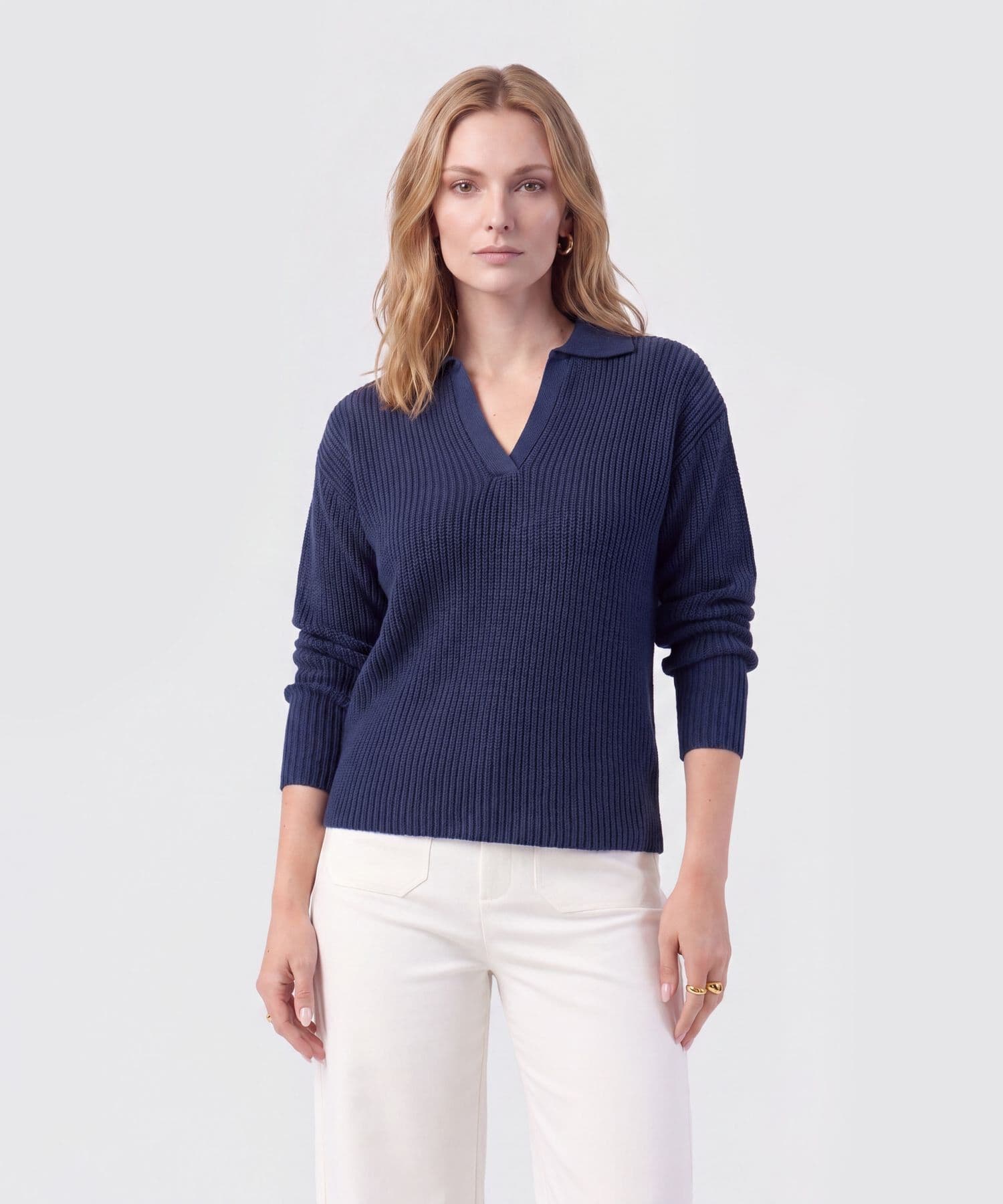 Polo Elisa Esencial azul marino para mujer, vista principal