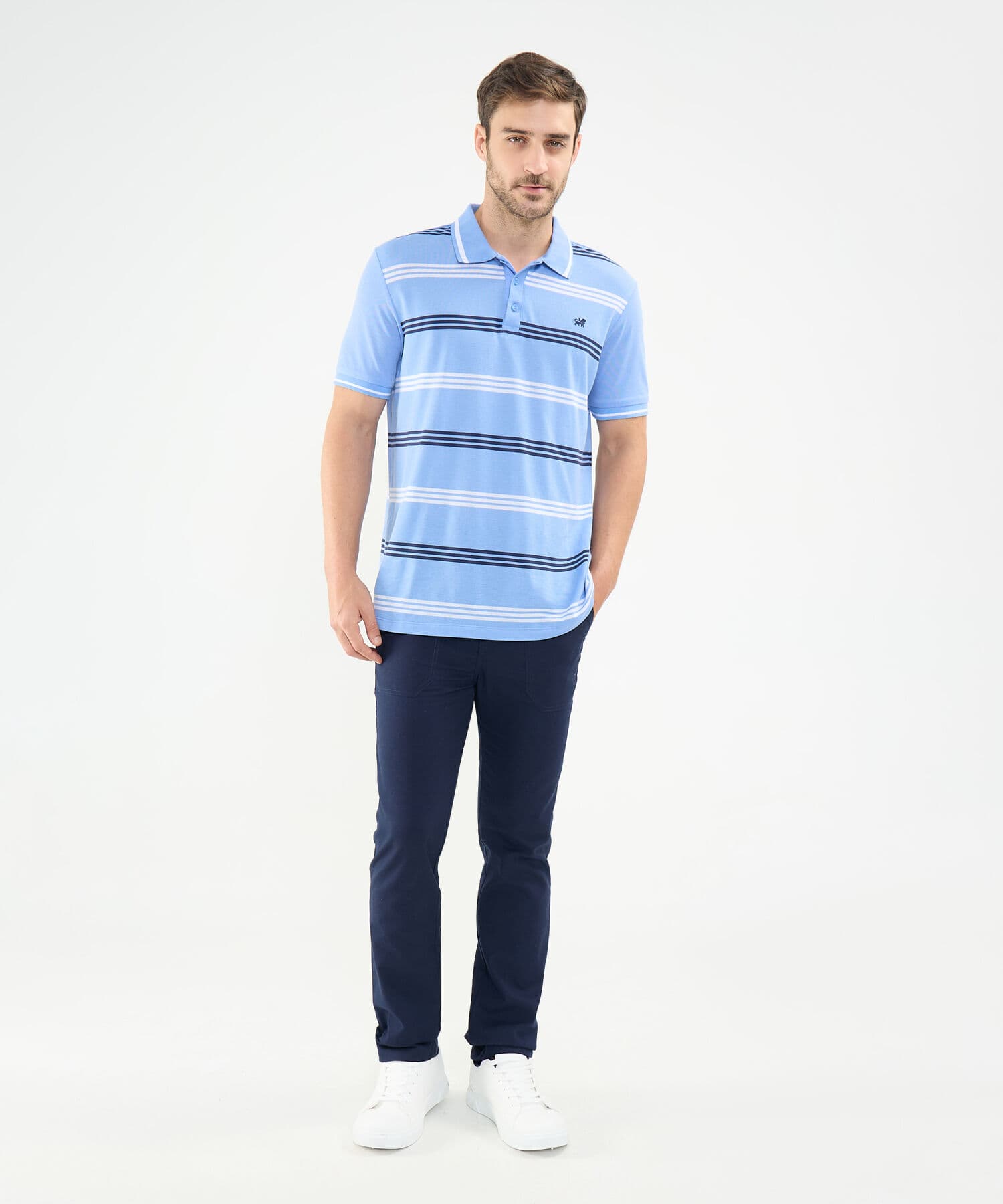 Polo Calima de Ciudad azul marino para hombre, vista 2