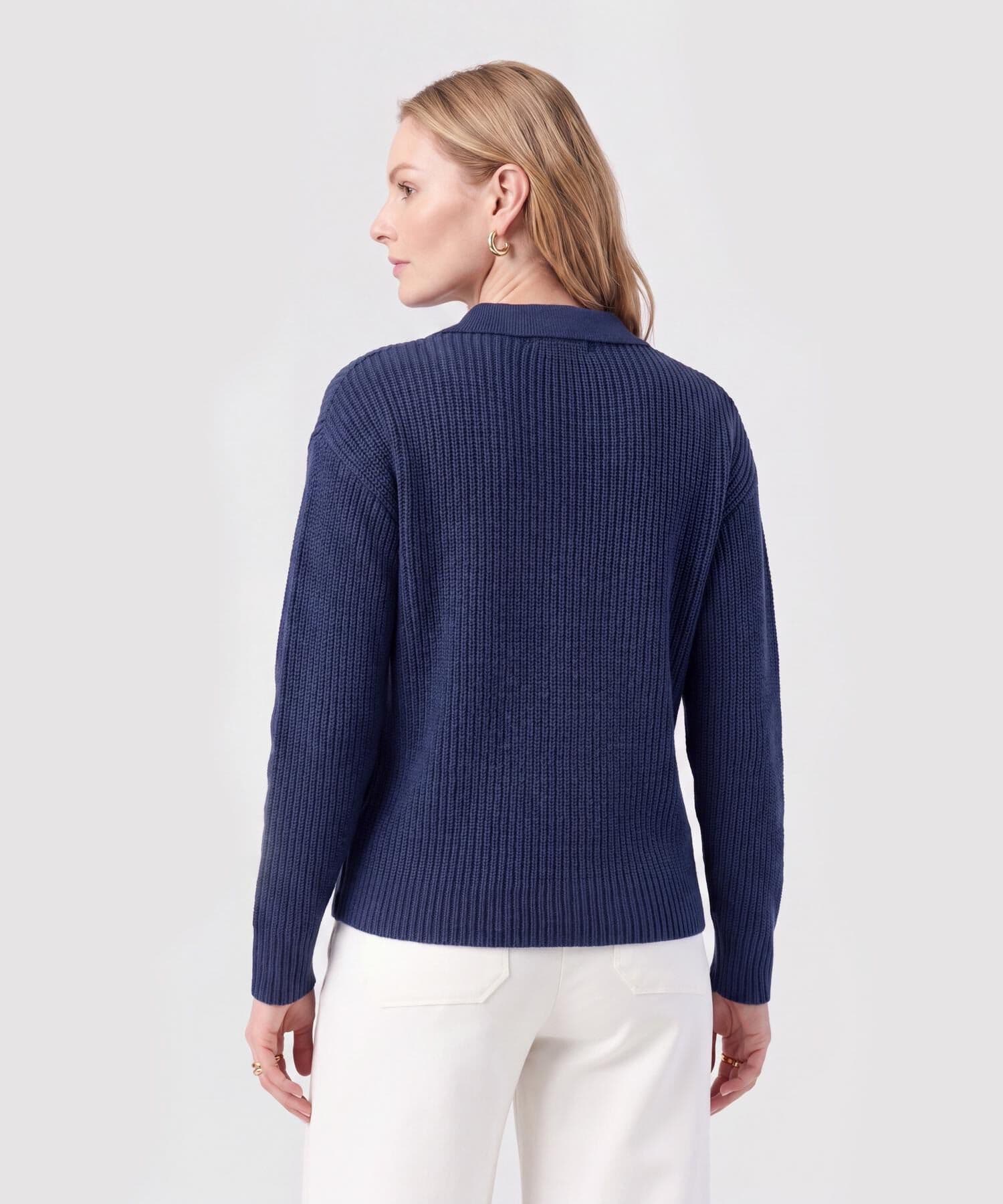 Polo Elisa Esencial azul marino para mujer, vista 4