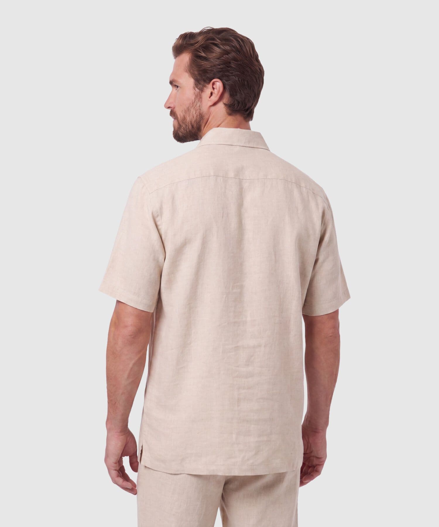Camisa Litoral Suave arena para hombre, vista 4