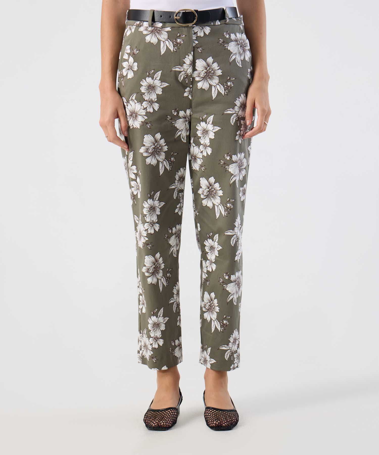 Pantalón Brisa Texturizado verde oliva para mujer, vista principal