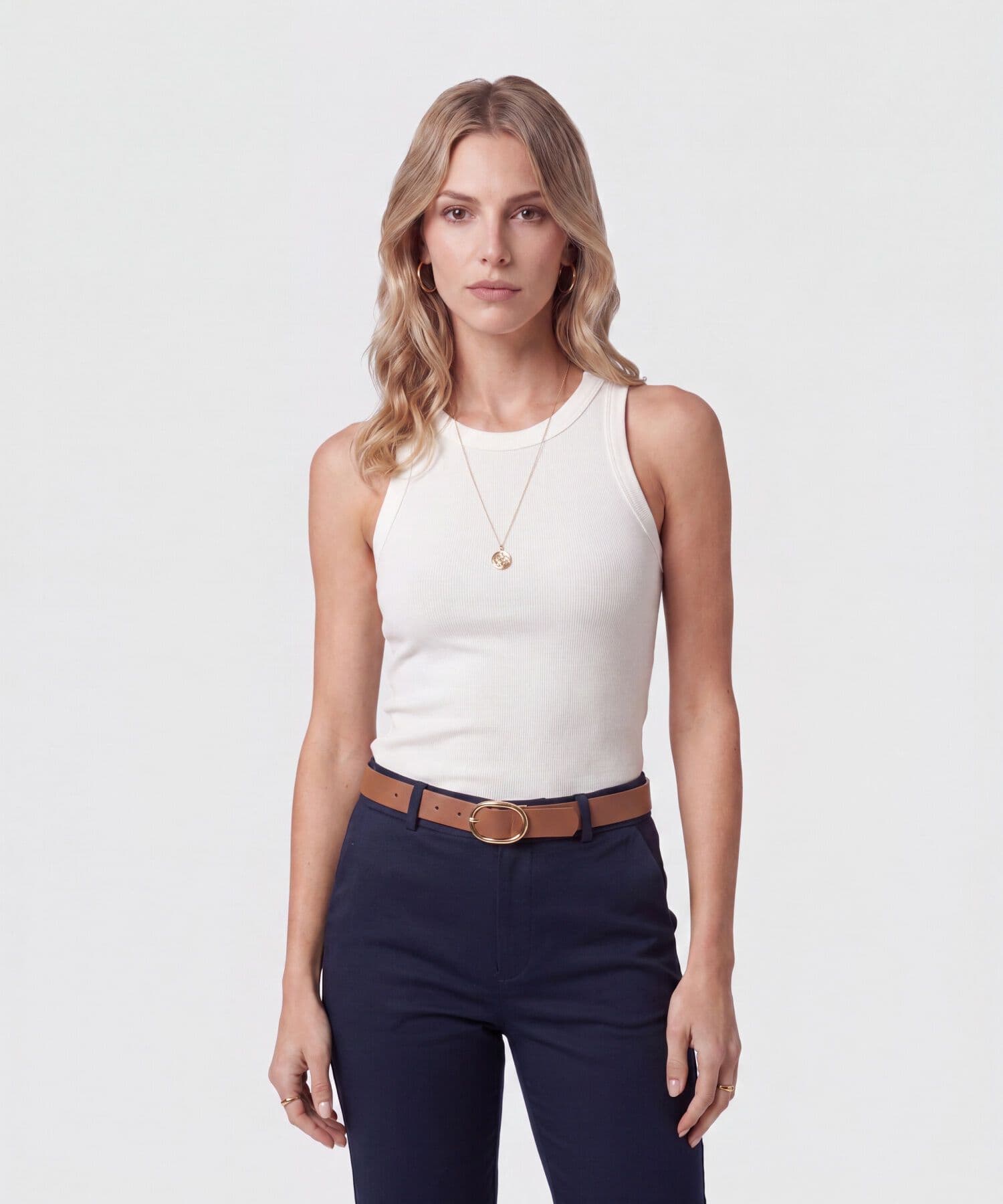Camiseta Salina Edición Lino blanco para mujer, vista principal