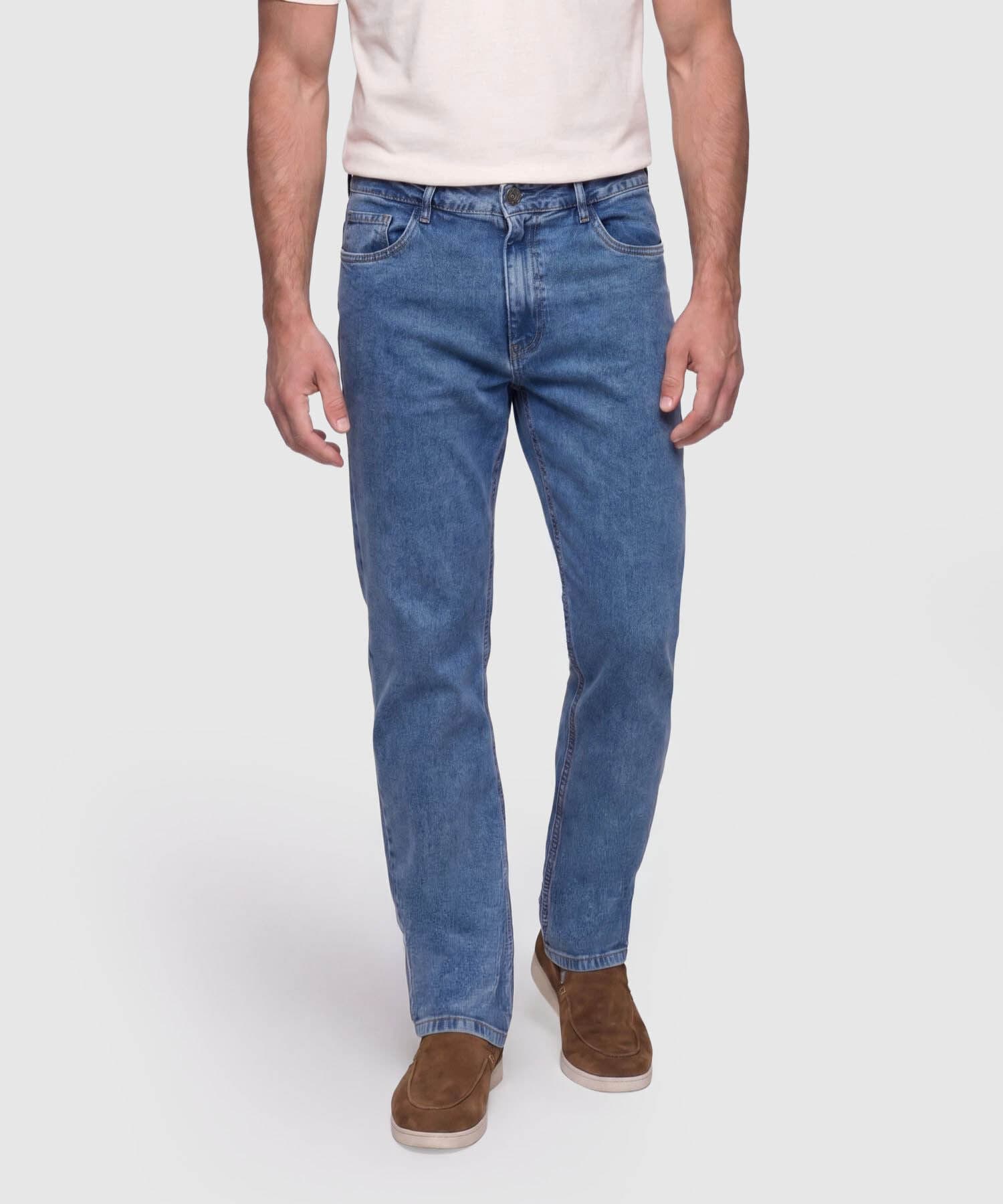 Jean Candelaria Suave azul marino para hombre, vista 3