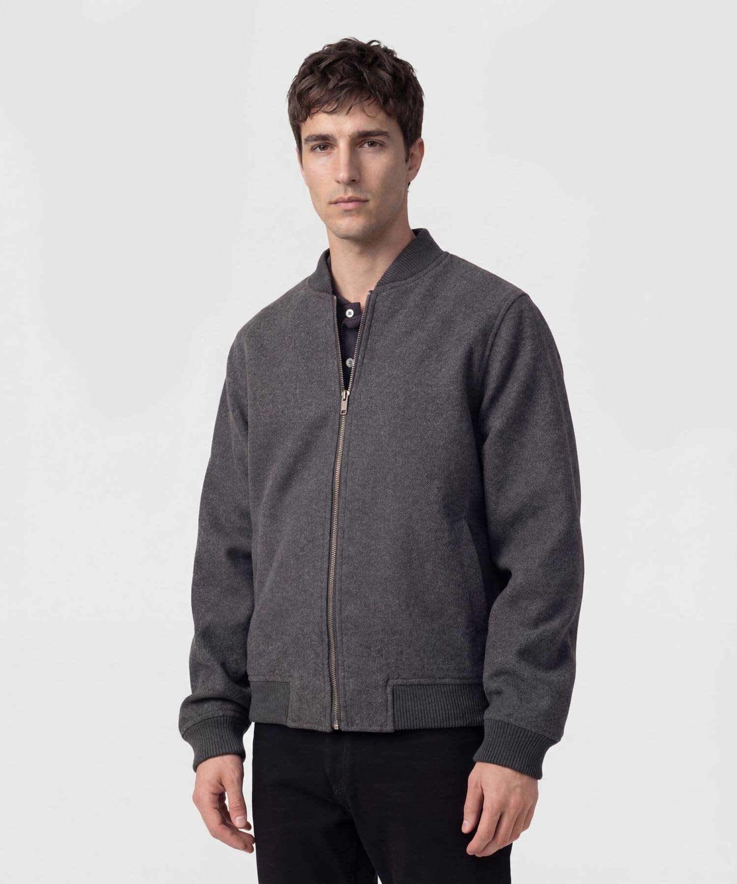 Chaqueta Bahía Fluido gris humo para hombre, vista principal