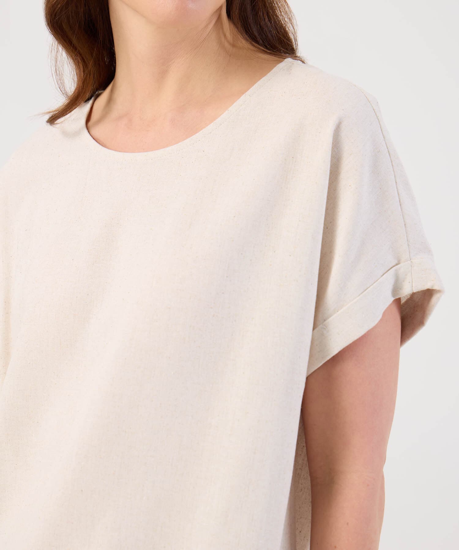 Blusa Candelaria Contemporáneo arena para mujer, vista 3
