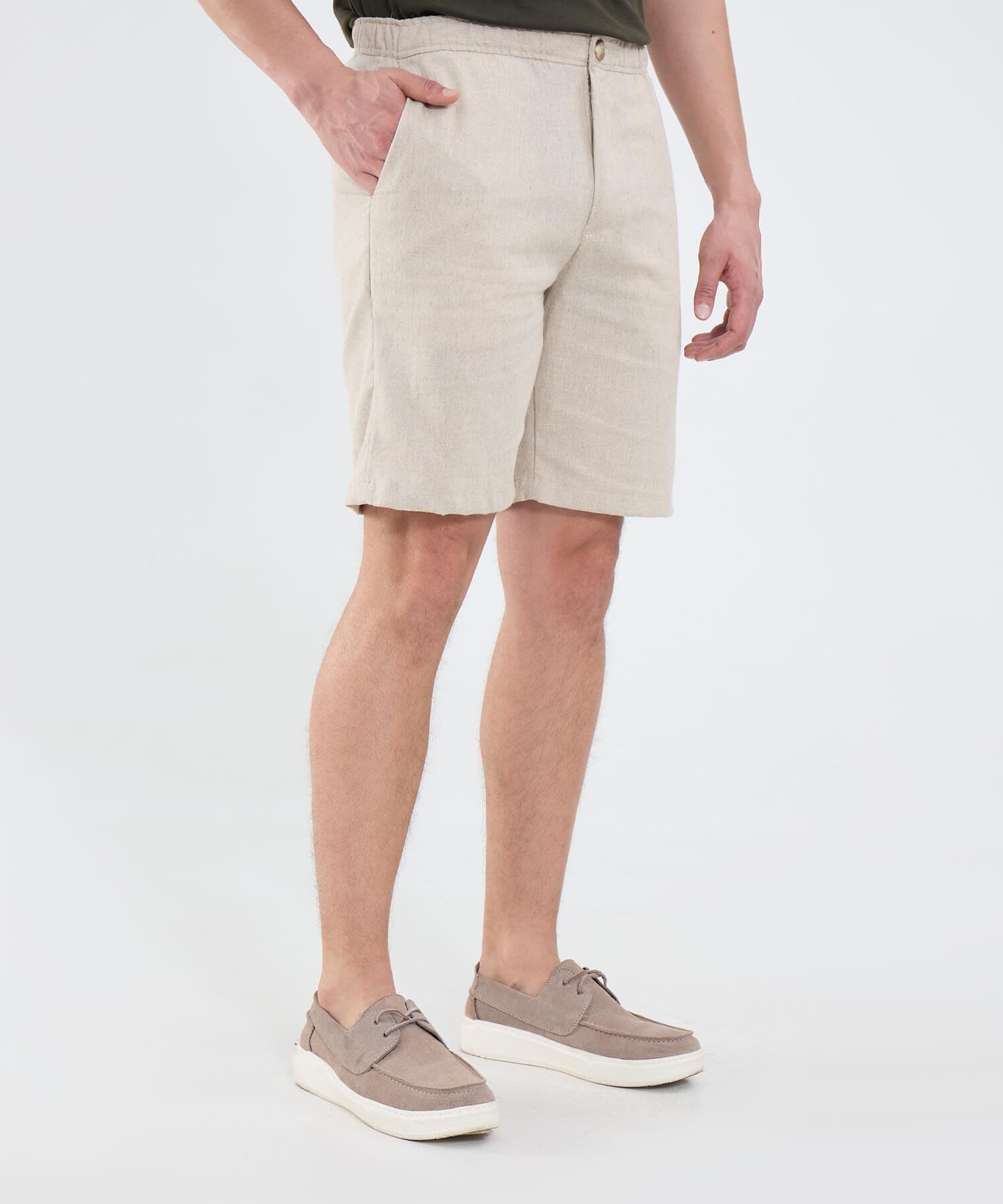 Bermuda Marfil Esencial café para hombre, vista principal