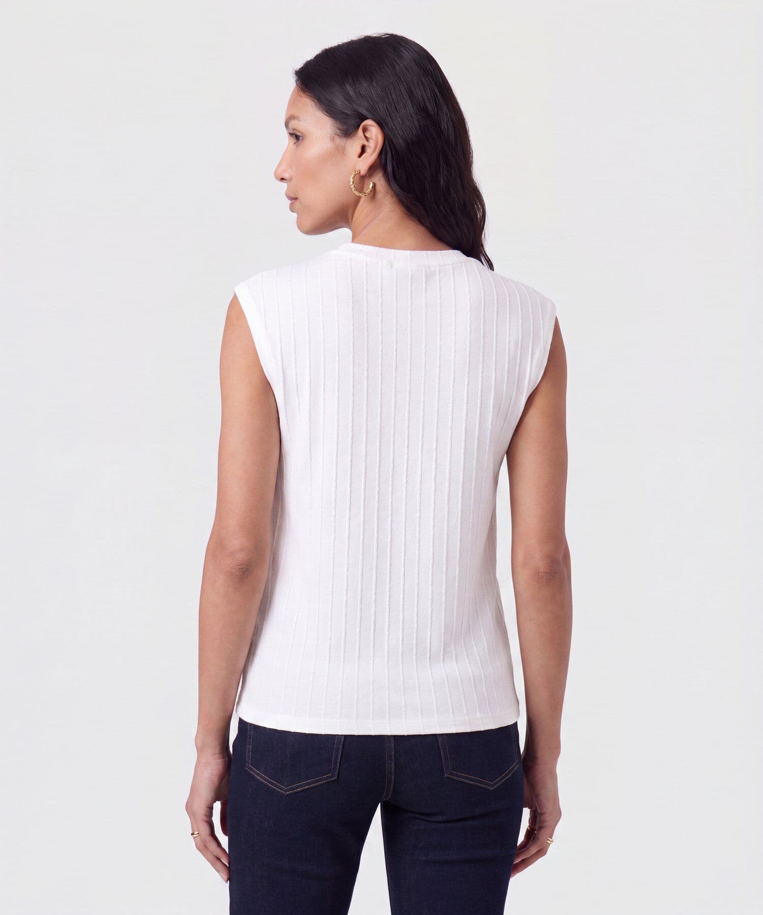 Camiseta Valentina Suave blanco para mujer, vista 4