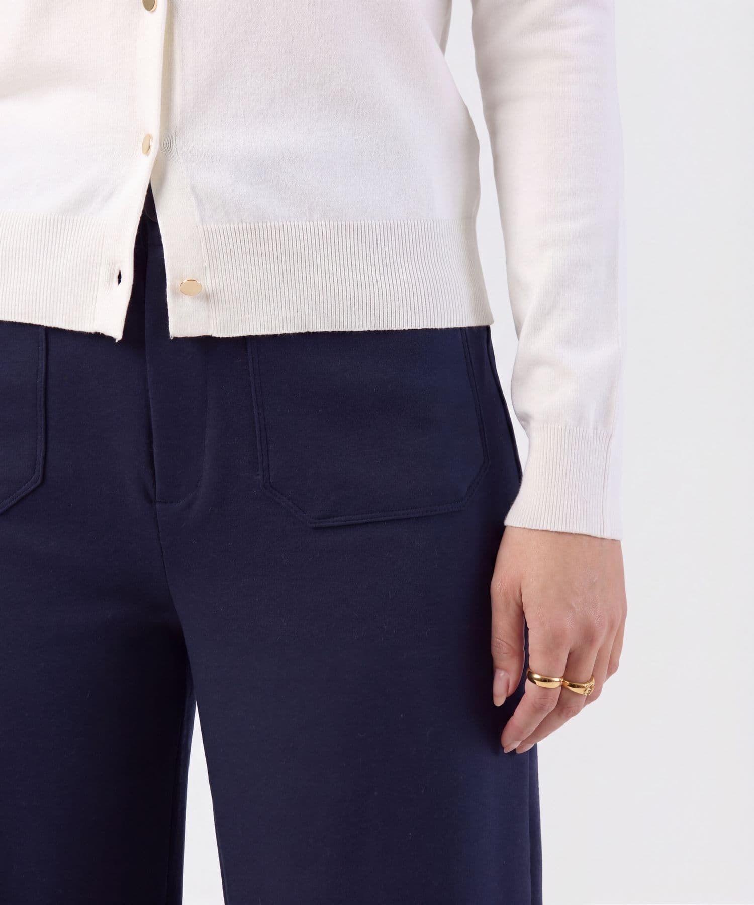 Pantalón Siena Contemporáneo azul marino para mujer, vista 3