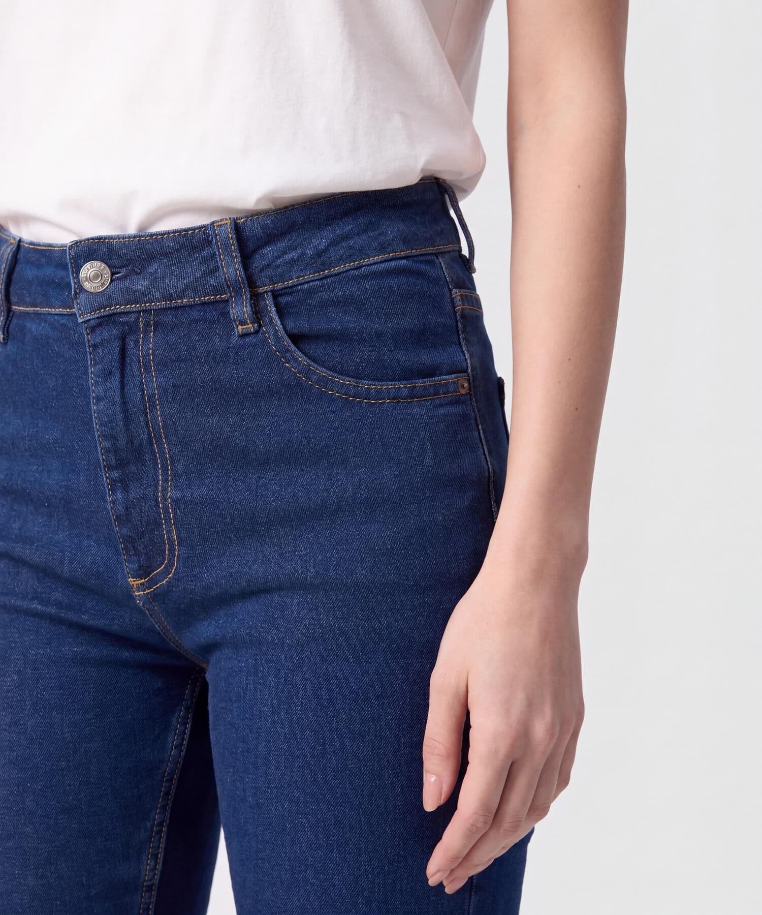Jean Horizonte Fluido azul marino para mujer, vista 3