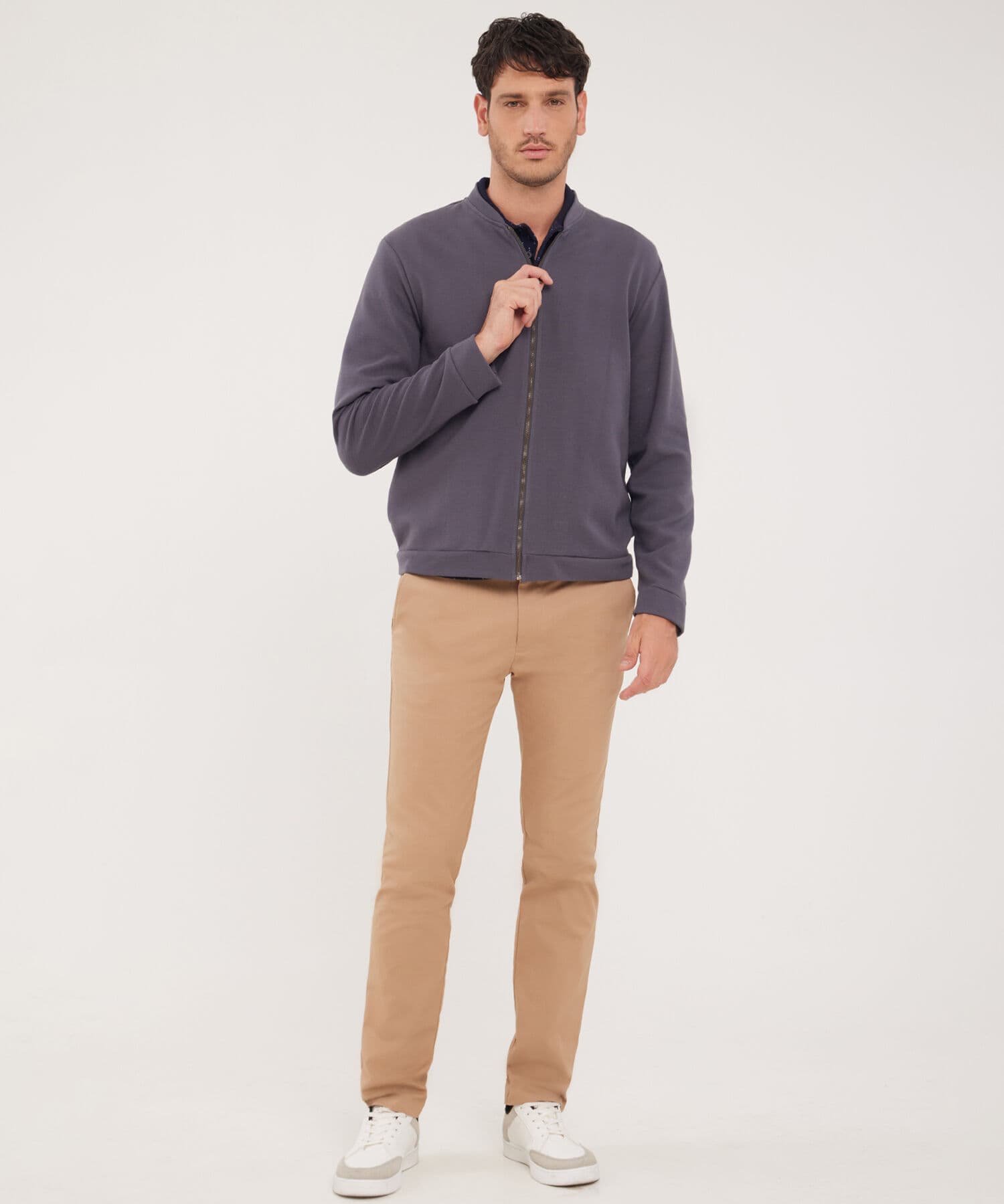 Buzo Cedro Edición Lino azul marino para hombre, vista 2