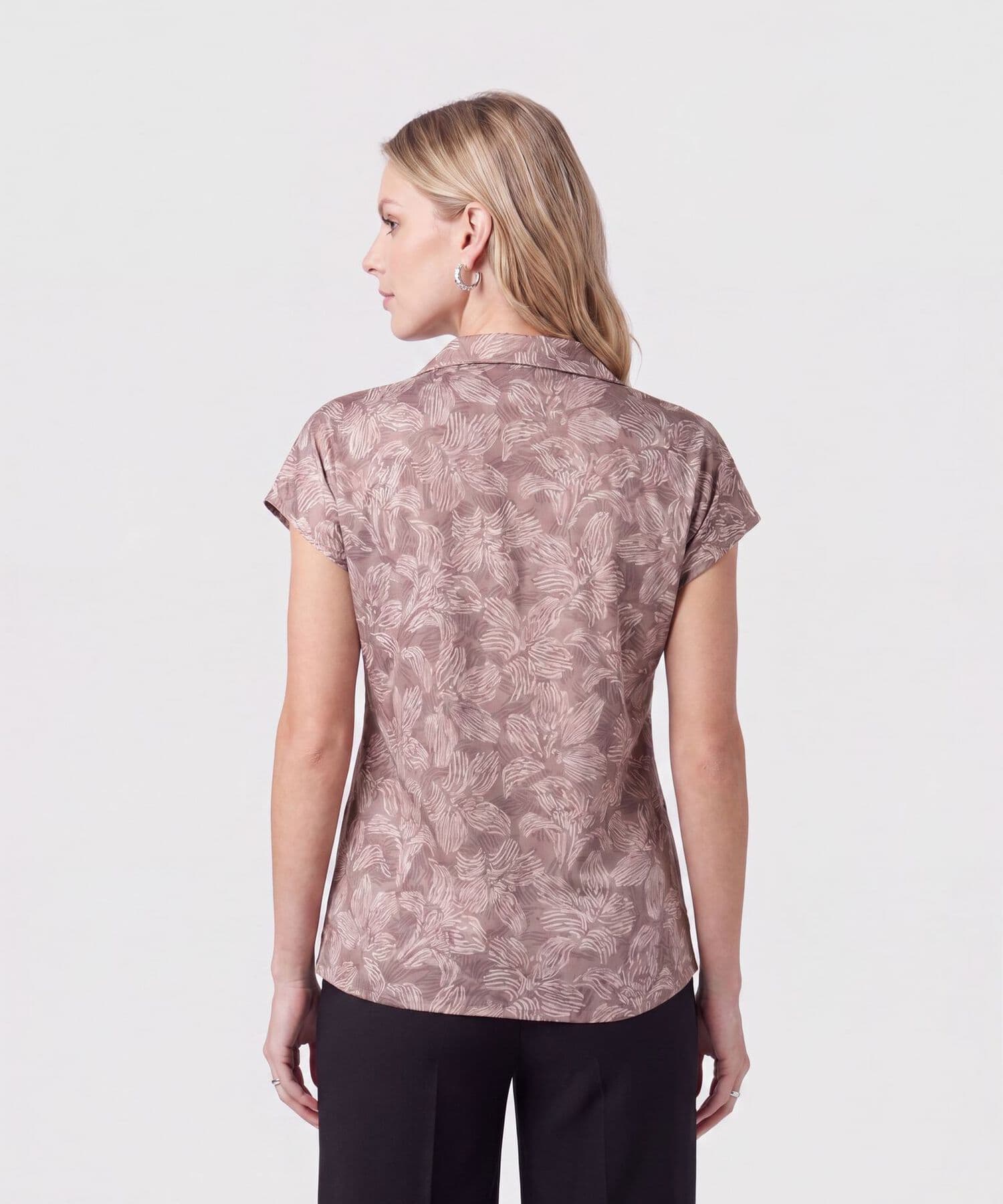Blusa Orquídea de Viaje café para mujer, vista 4