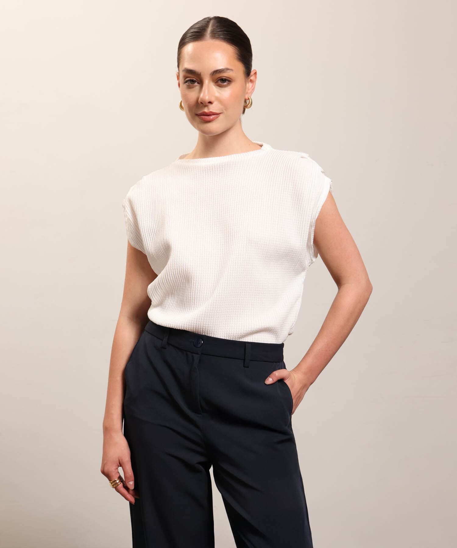 Camiseta Granada Fluido blanco para mujer, vista principal