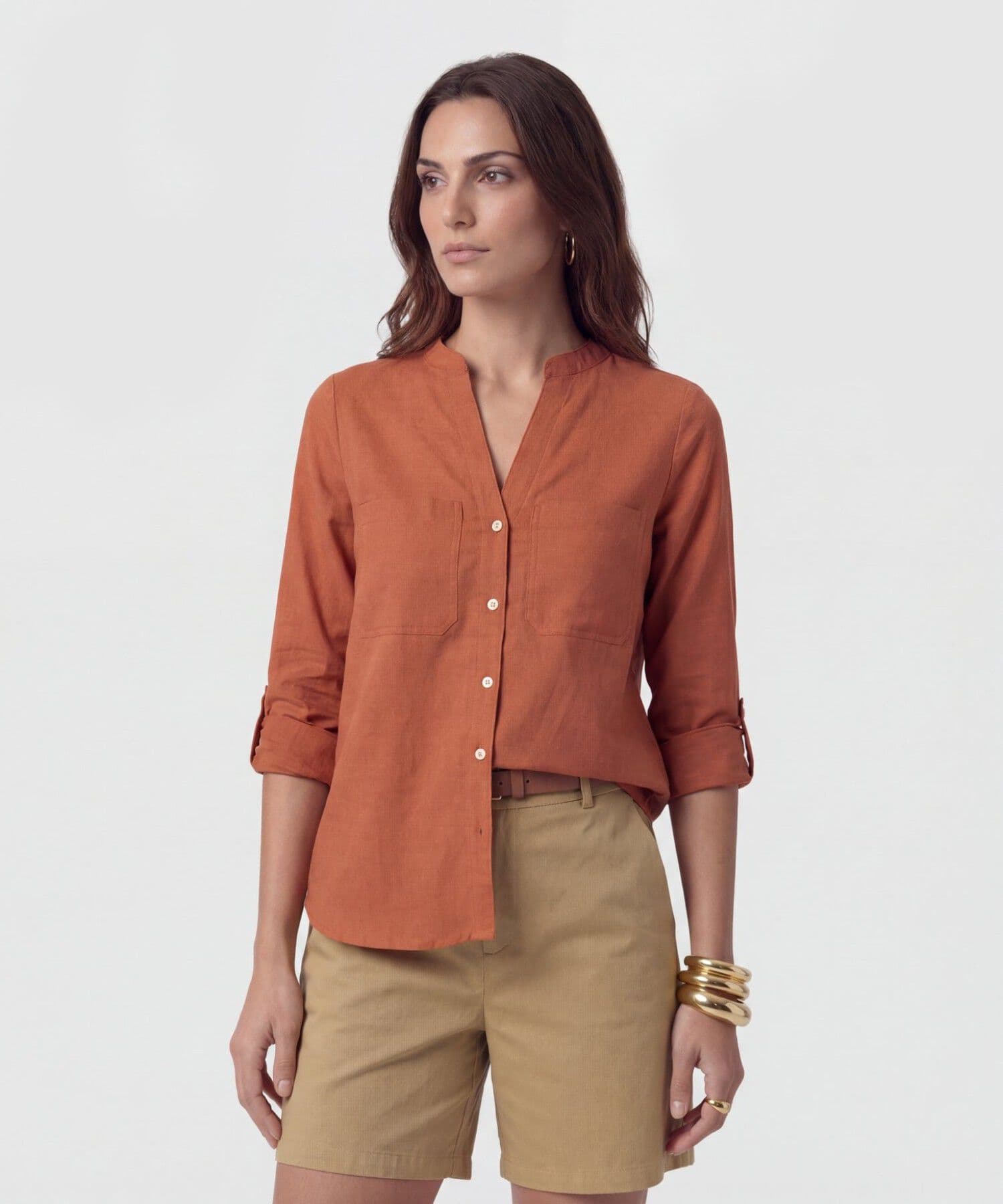Blusa Serena Natural naranja para mujer, vista principal