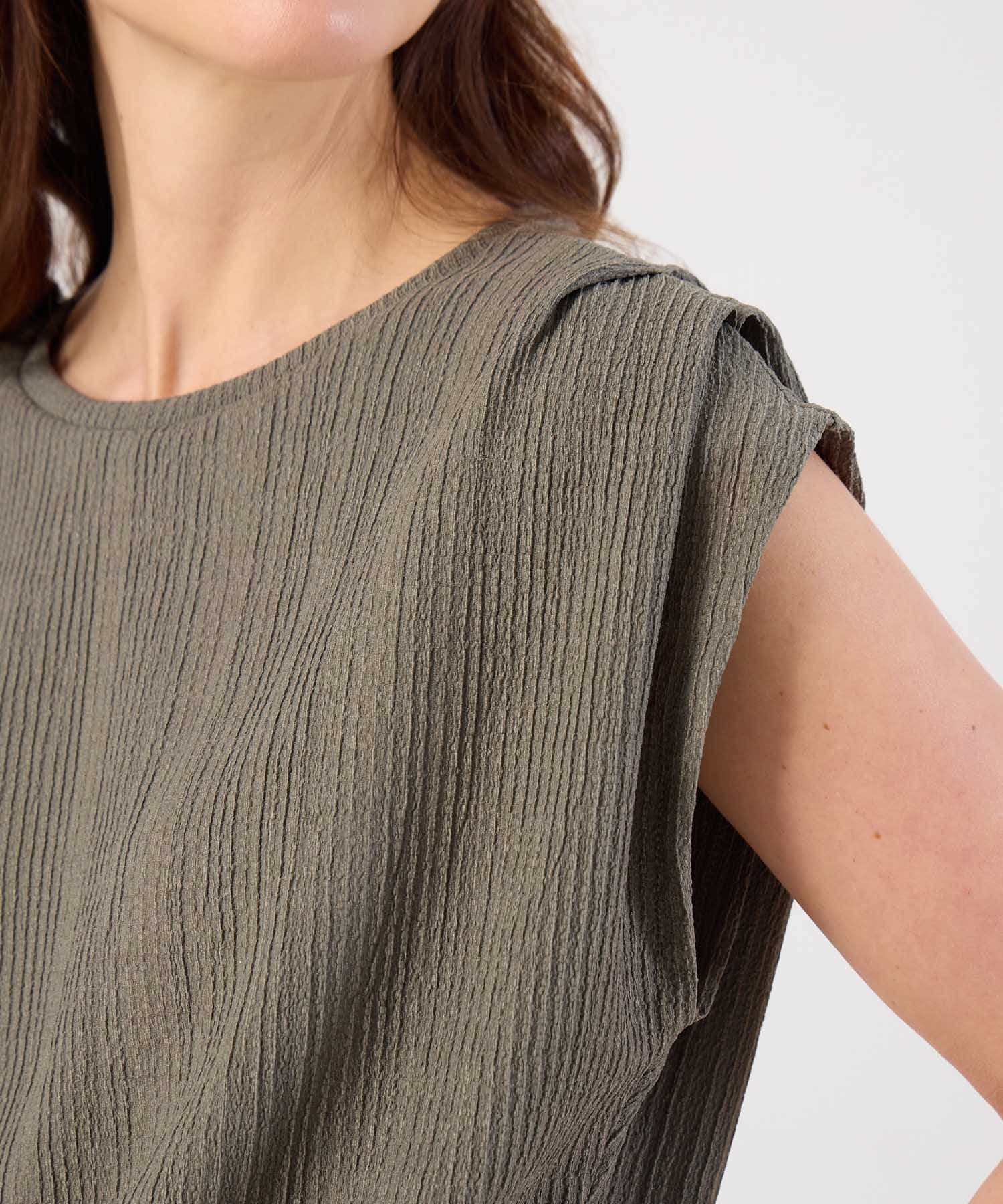Camiseta Selva Ligero verde oliva para mujer, vista 3