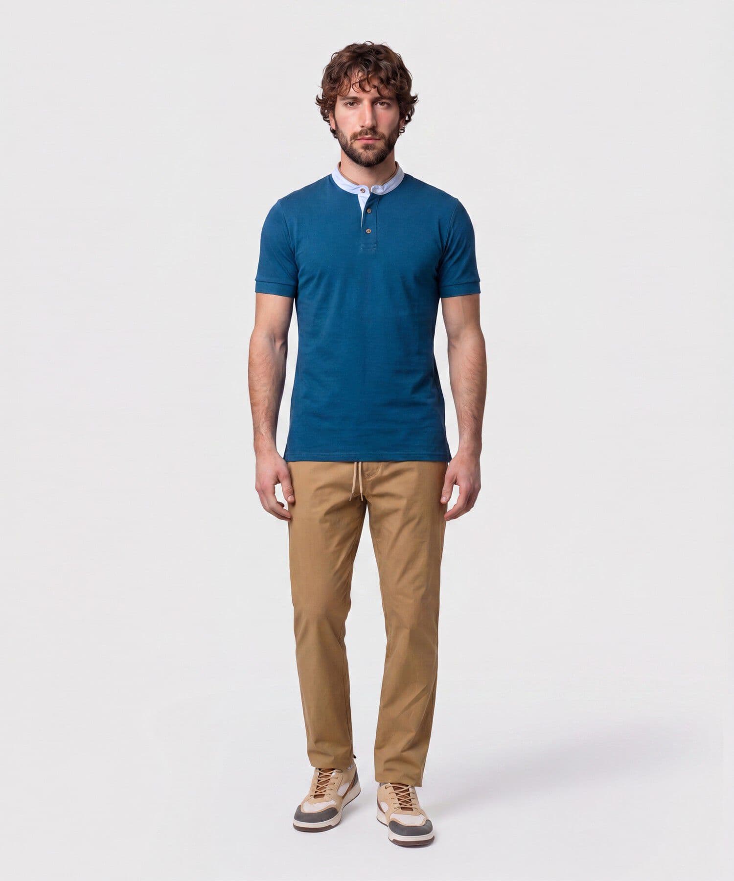 Polo Horizonte Esencial azul marino para hombre, vista 2