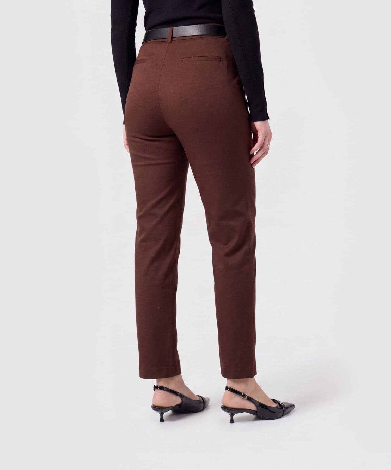 Pantalón Violeta Fluido café para mujer, vista 4