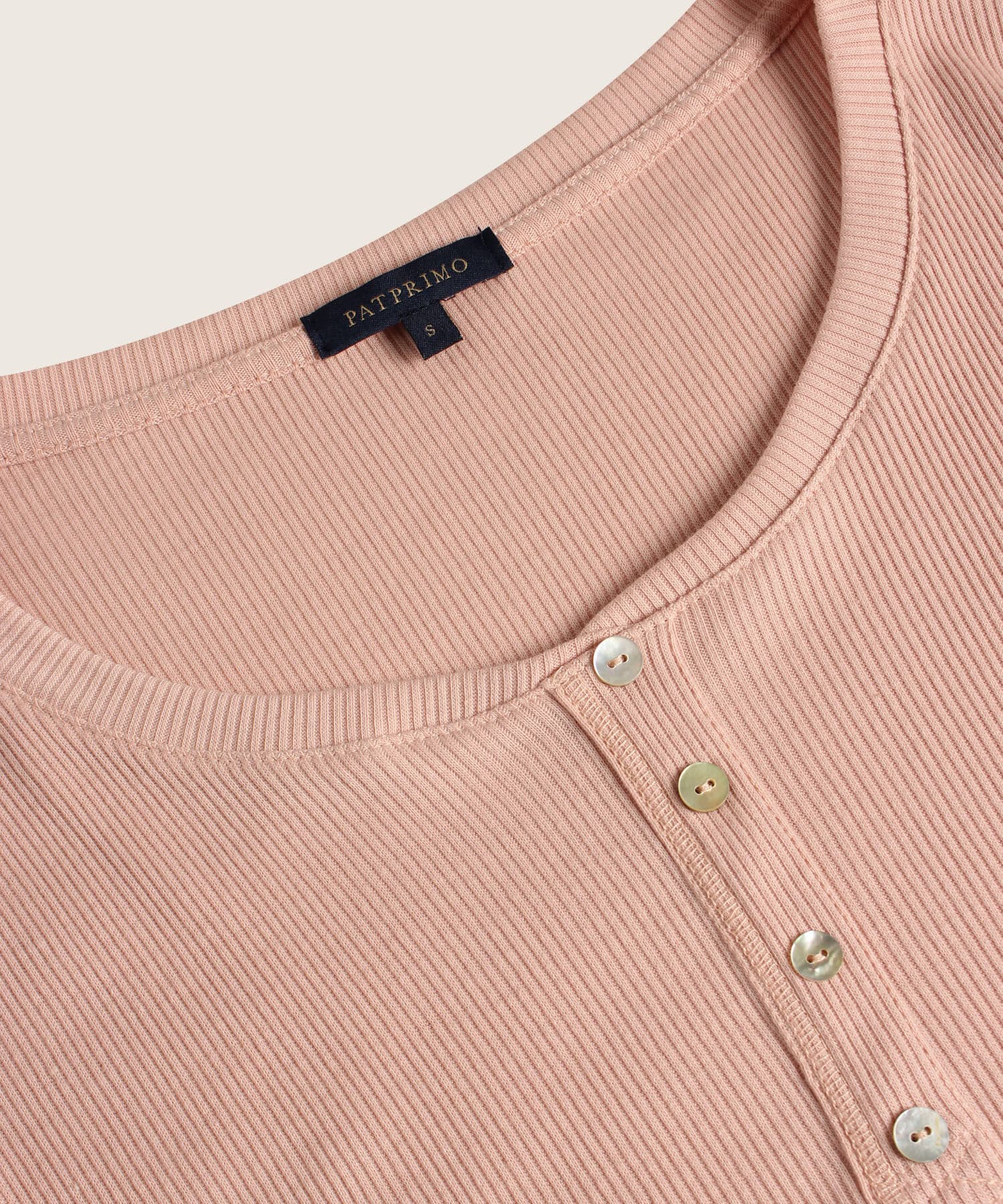 Camiseta Sierra Texturizado rosa empolvado para mujer, vista 2