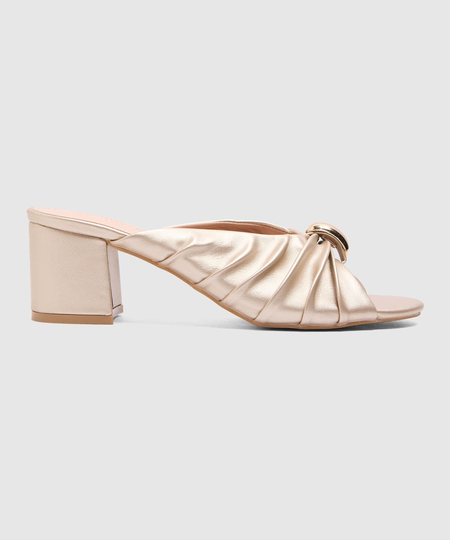 Sandalia Ámbar Edición Lino dorado para mujer, vista principal